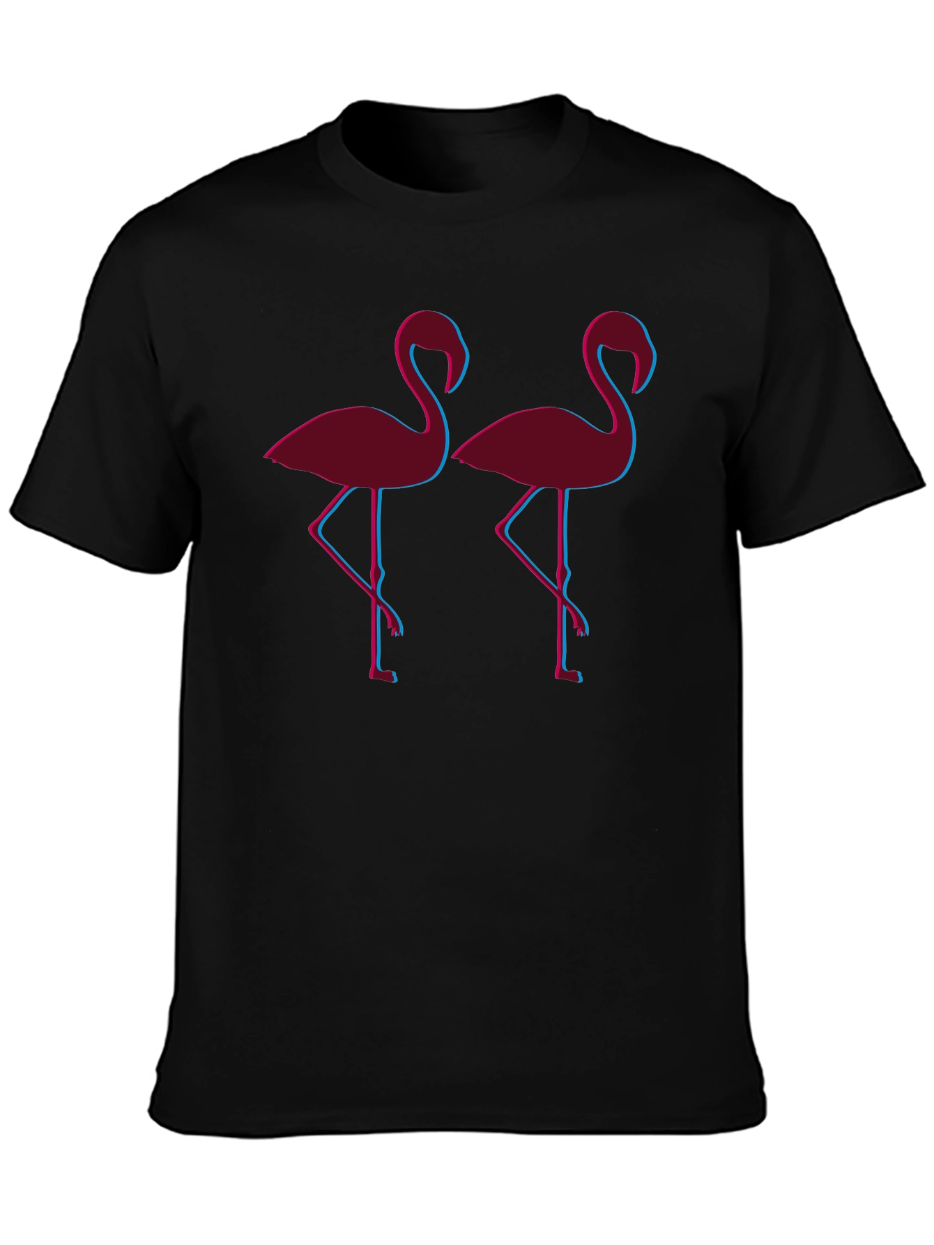 Mens Black Flamingo T-Shirt
