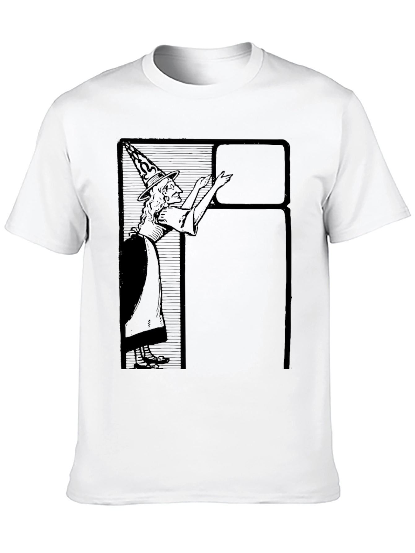 Witch Graphic Tee - Black Cotton T-Shirt