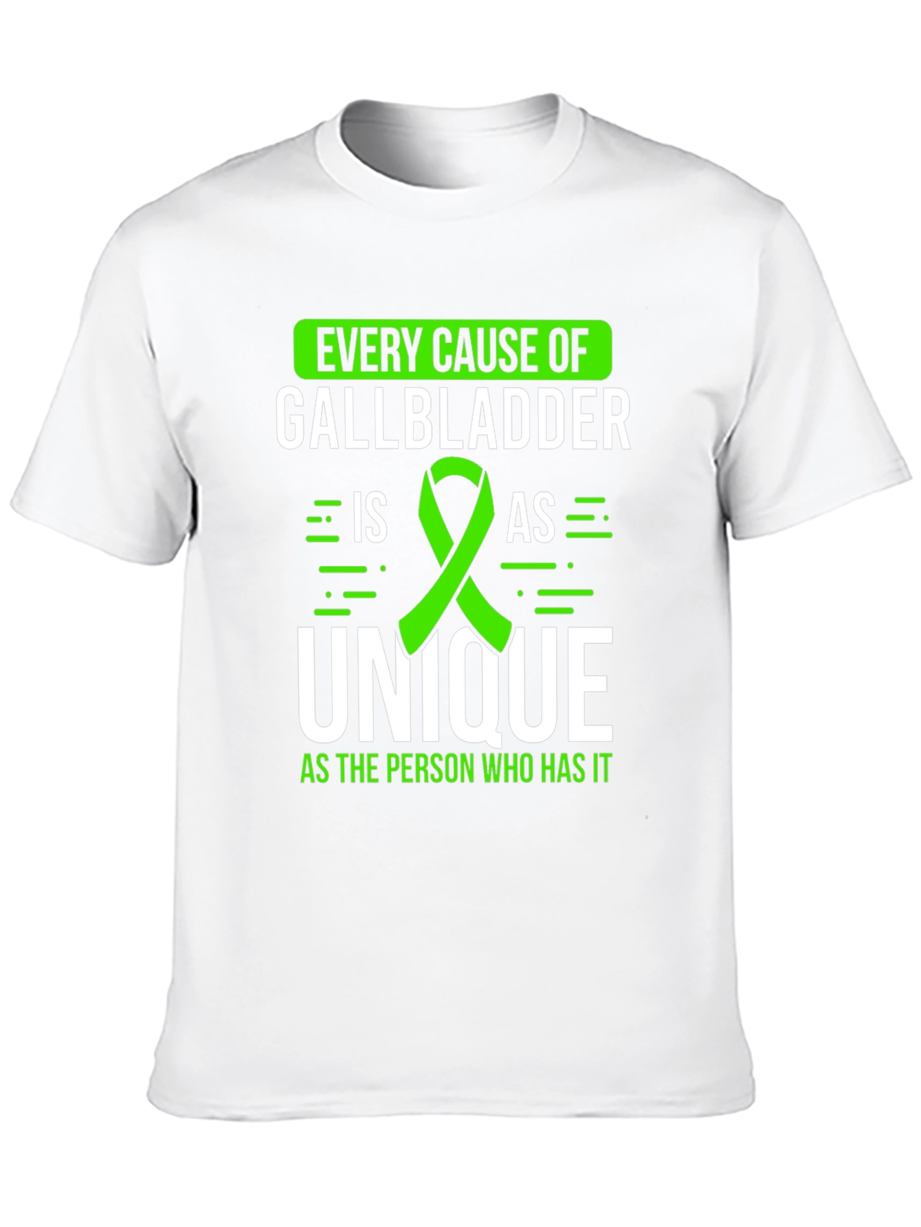 Gallbladder Awareness T-Shirt - Every Cause Unique Tee
