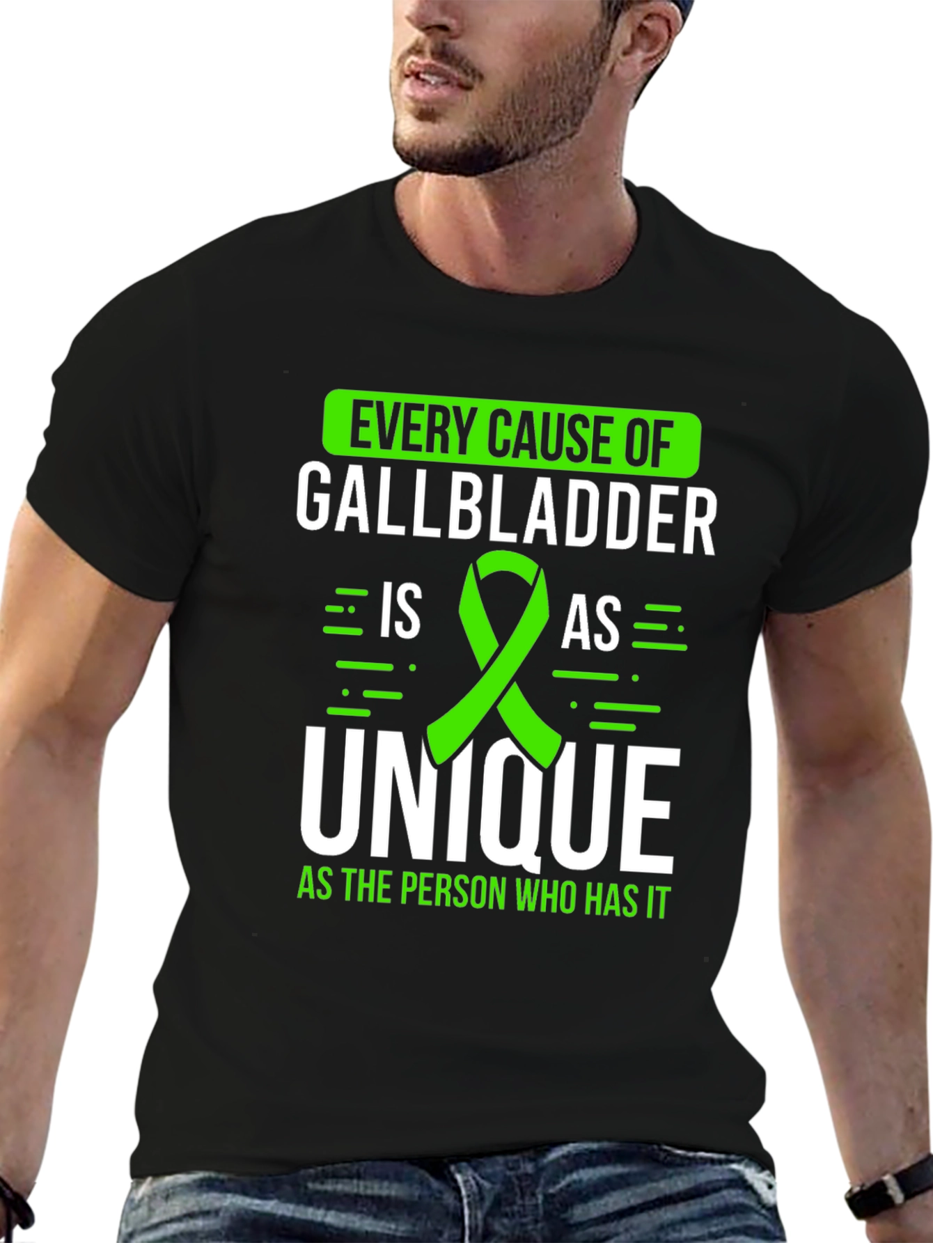 Gallbladder Awareness T-Shirt - Every Cause Unique Tee