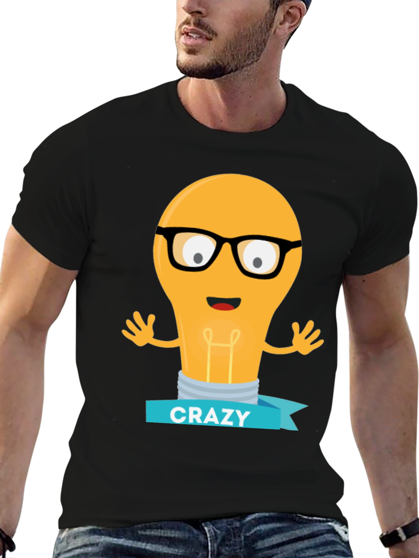 Crazy Idea Light Bulb Graphic Tee