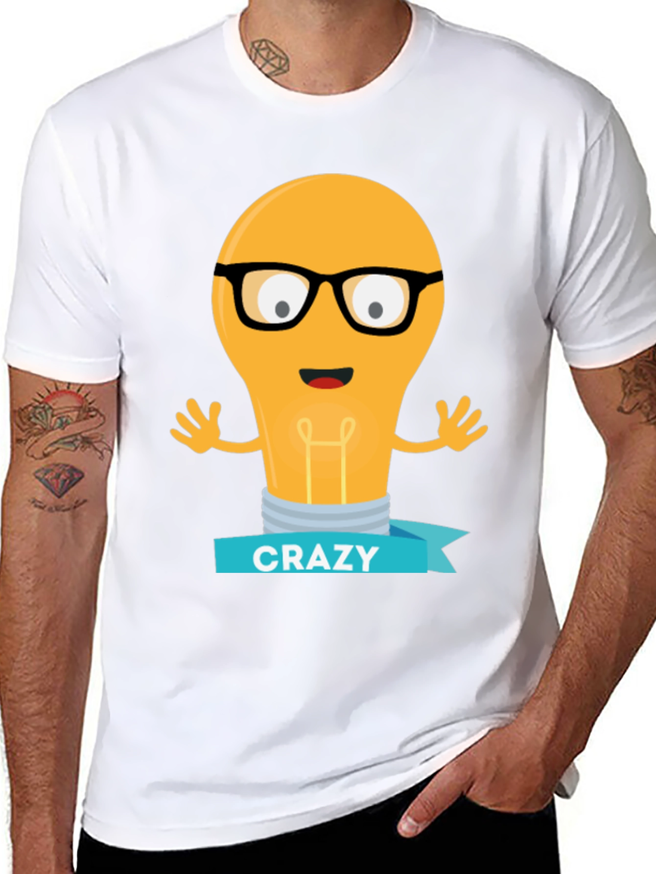 Crazy Idea Light Bulb Graphic Tee