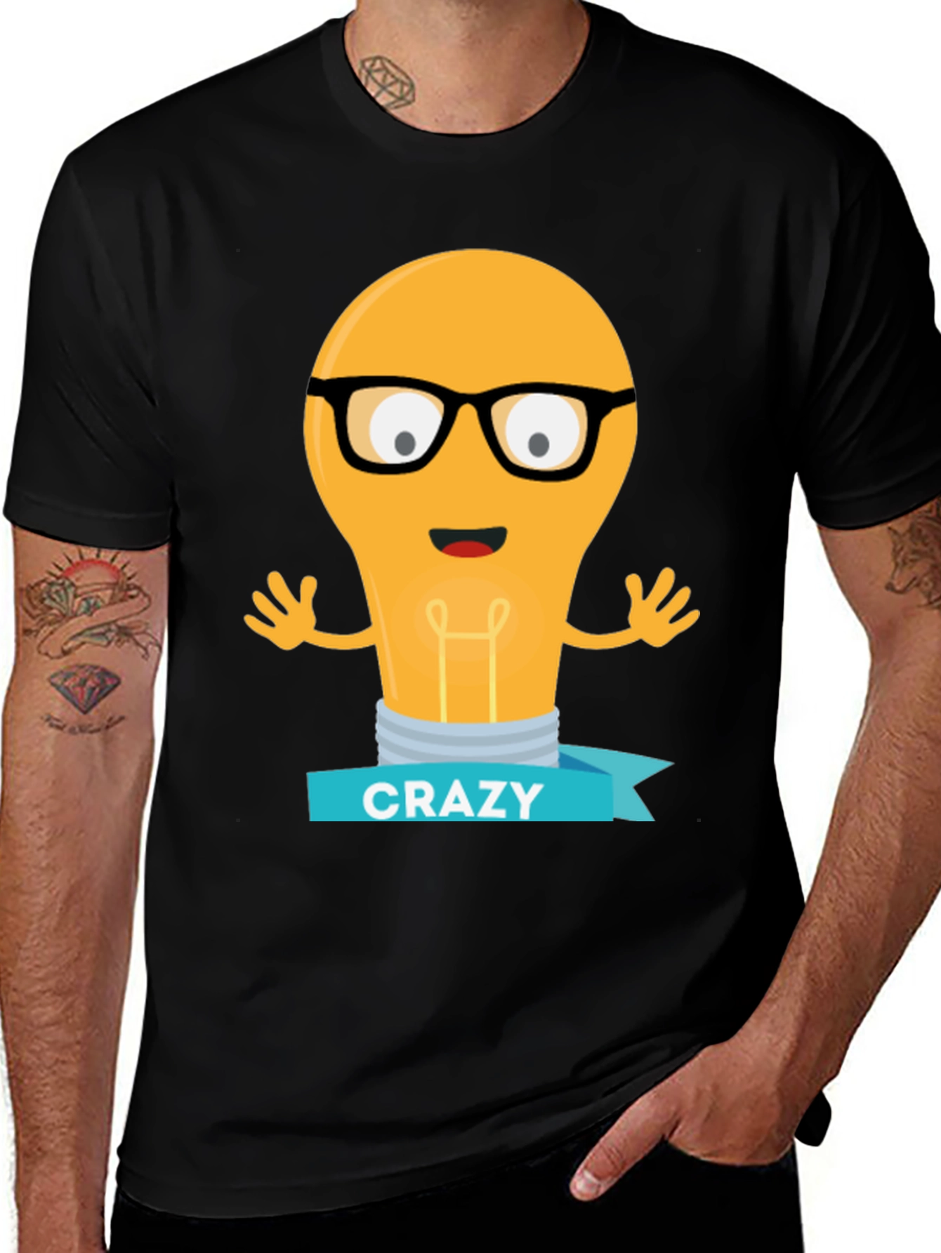 Crazy Idea Light Bulb Graphic Tee