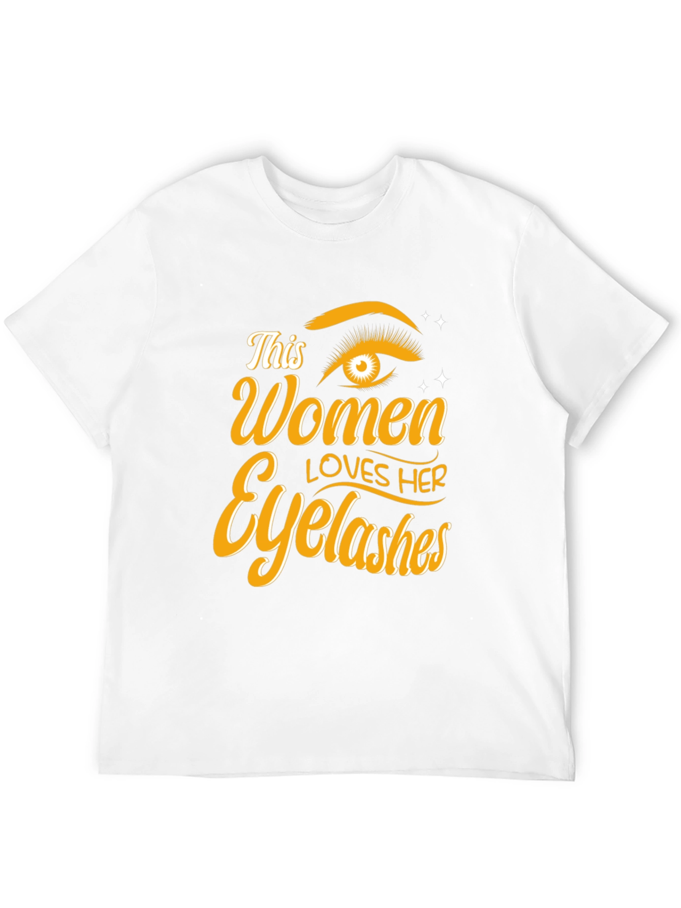 Women Loves Her Eyelashes Black T-Shirt