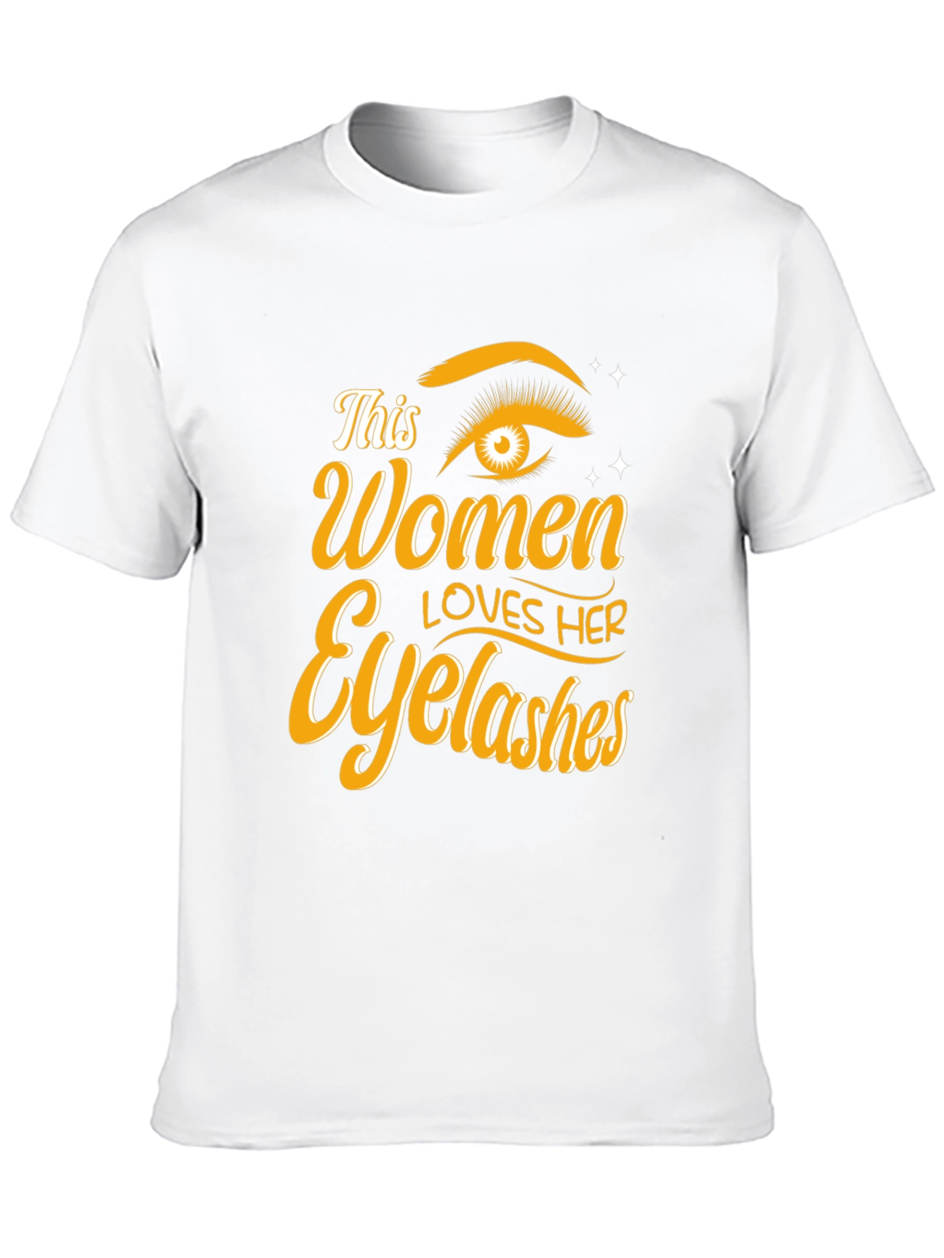 Women Loves Her Eyelashes Black T-Shirt
