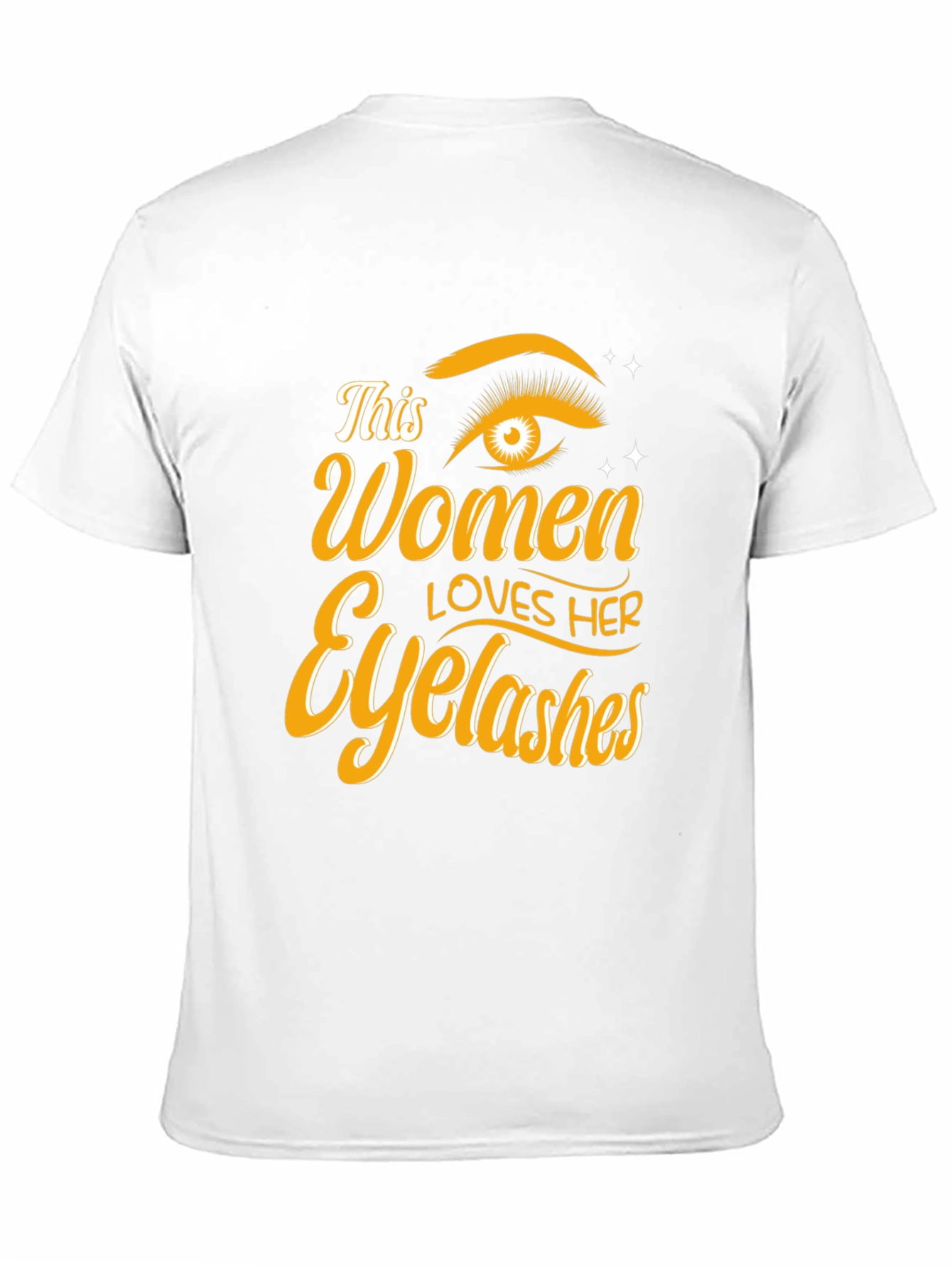 Women Loves Her Eyelashes Black T-Shirt