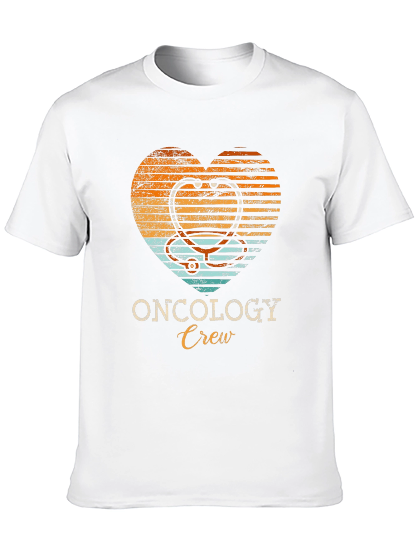 Oncology Crew Heart Stethoscope Graphic Tee