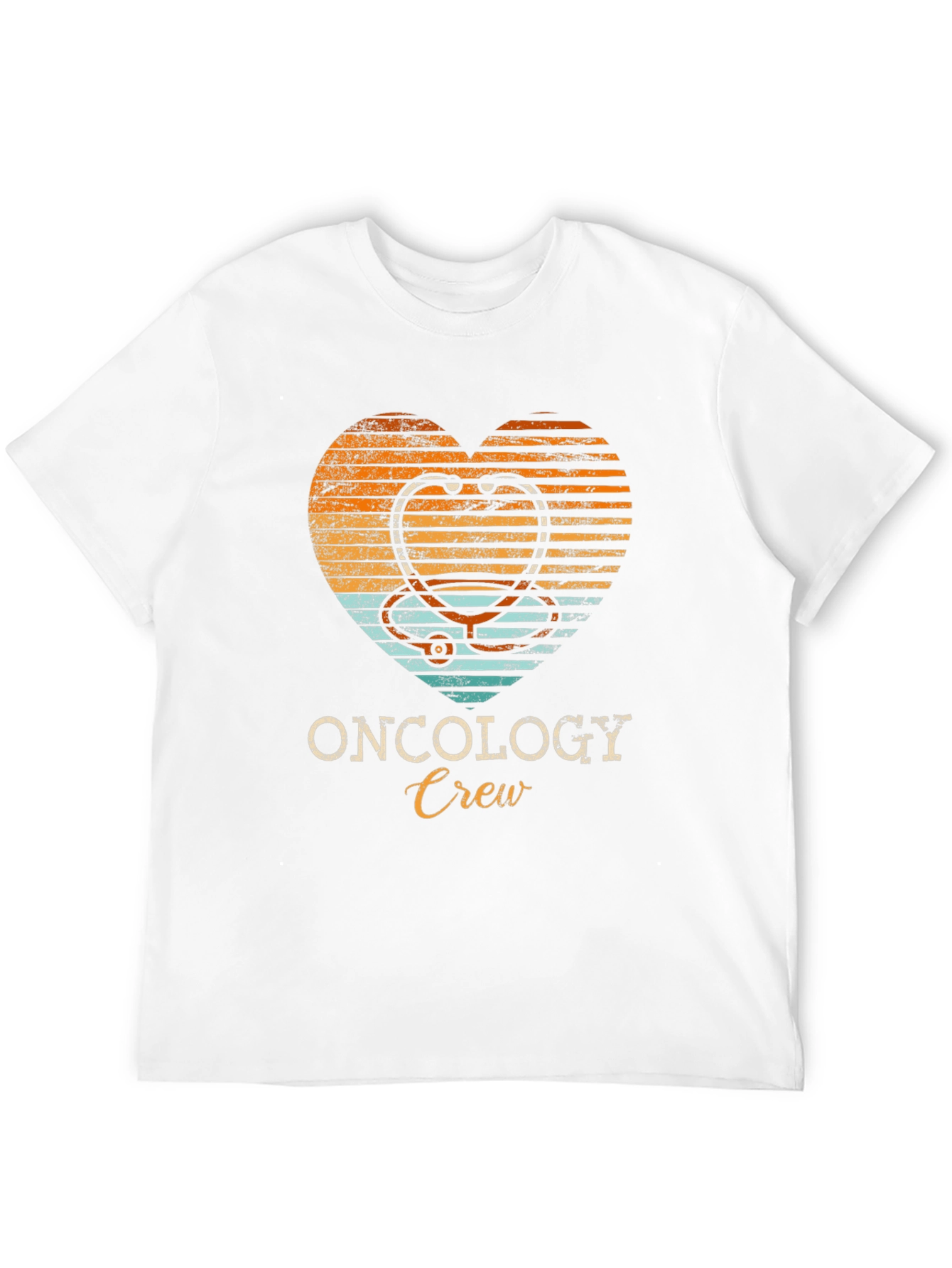 Oncology Crew Heart Stethoscope Graphic Tee
