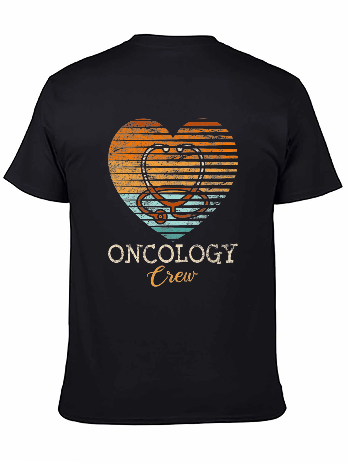 Oncology Crew Heart Stethoscope Graphic Tee