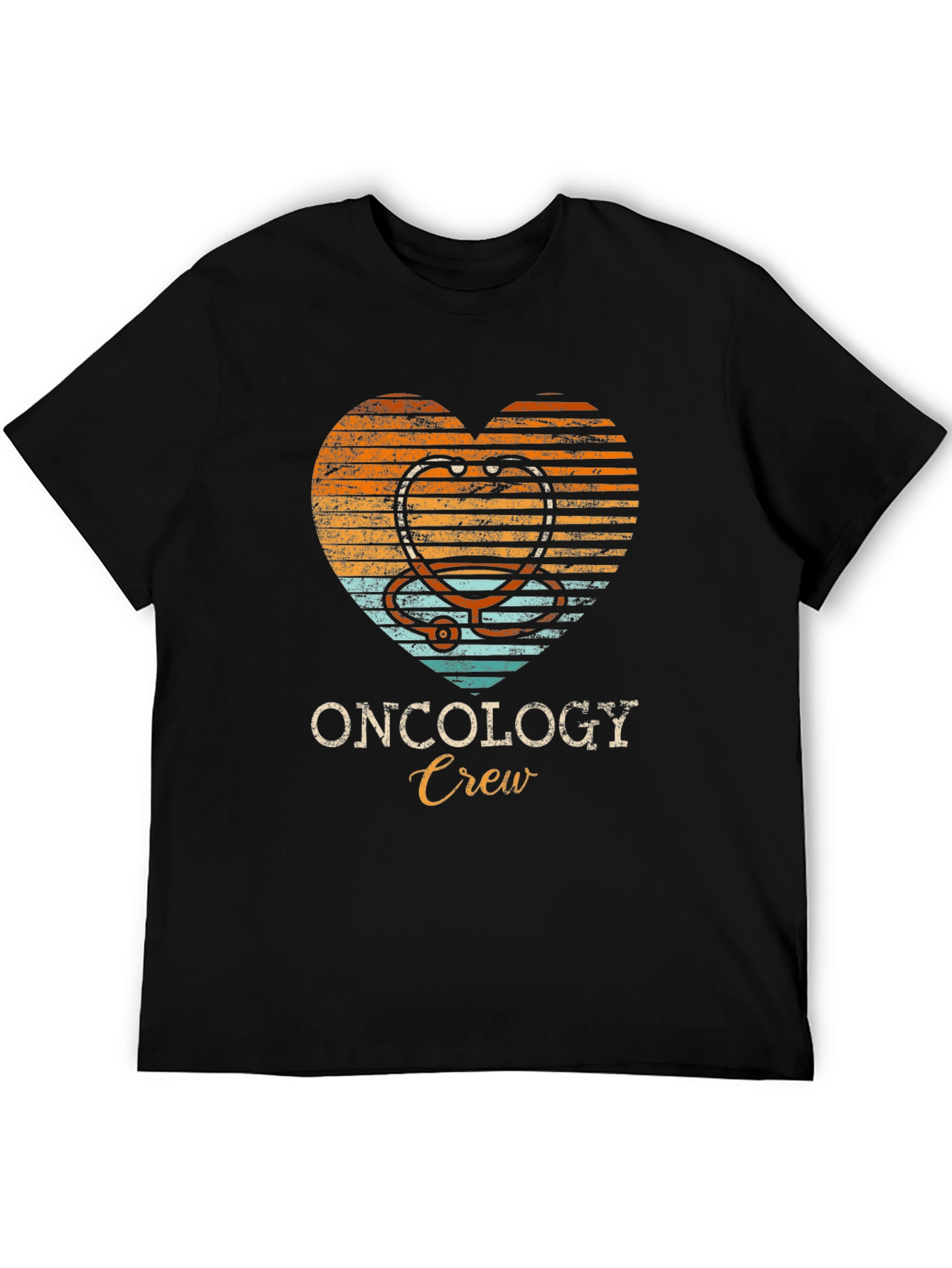 Oncology Crew Heart Stethoscope Graphic Tee