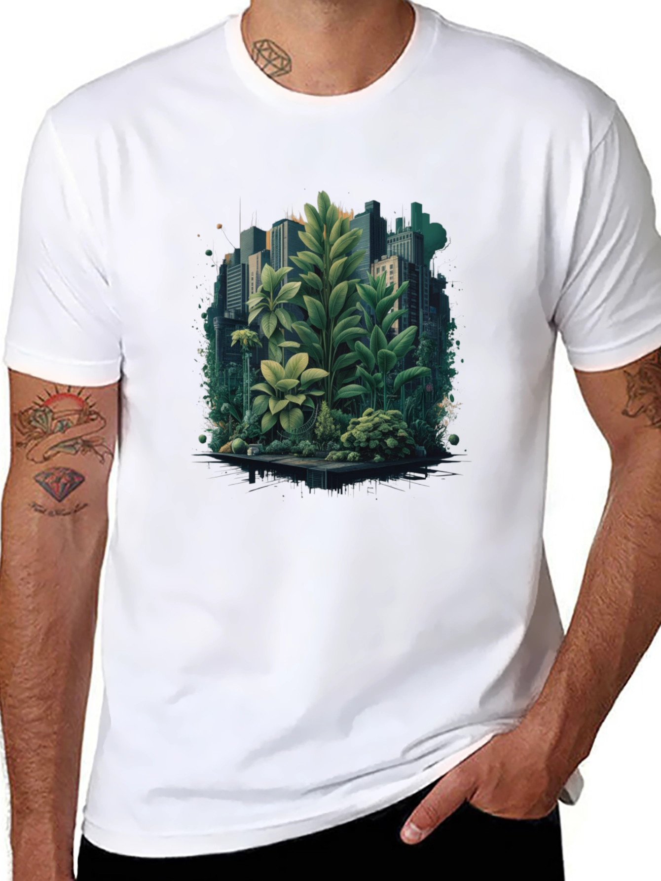 Urban Jungle T-Shirt - City Meets Nature Tee