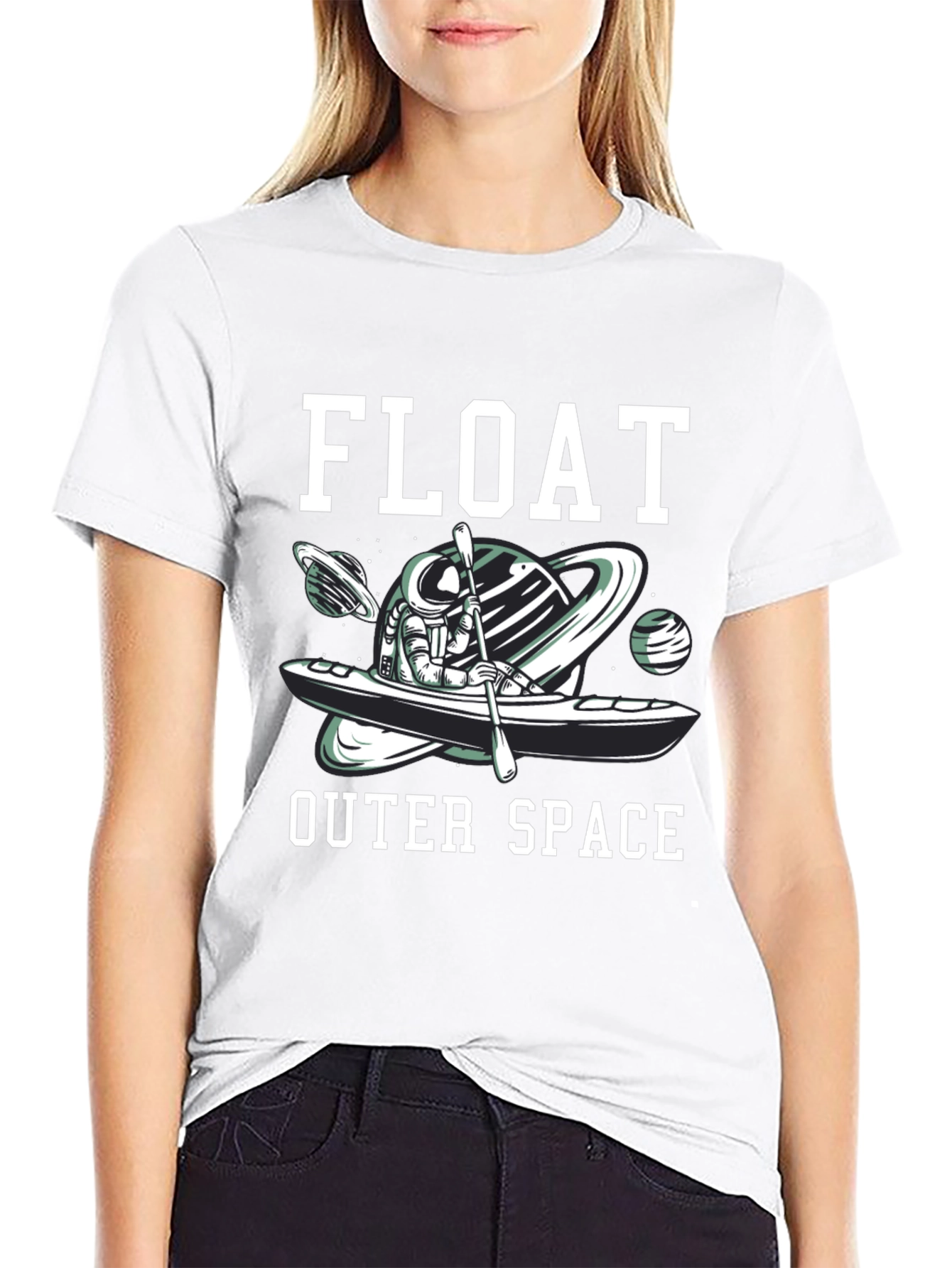 Astronaut Kayak T-Shirt - Float Outer Space Design