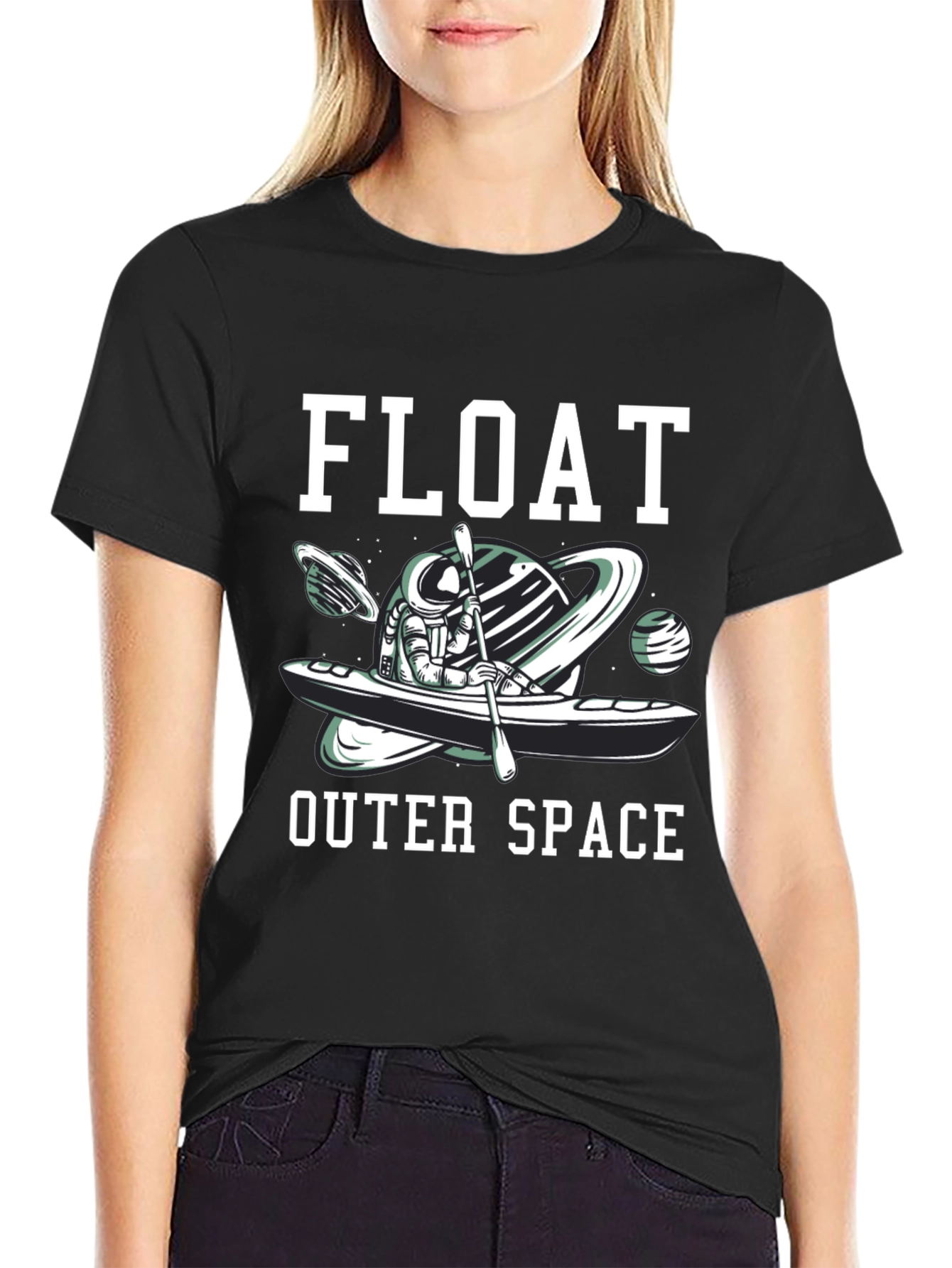 Astronaut Kayak T-Shirt - Float Outer Space Design