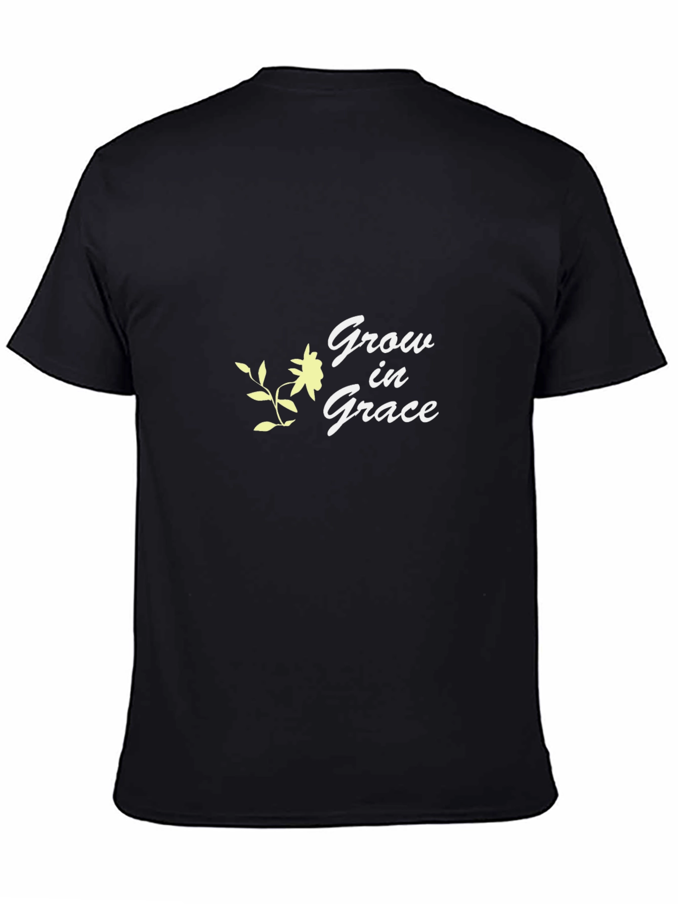 Grow in Grace Black Graphic T-Shirt