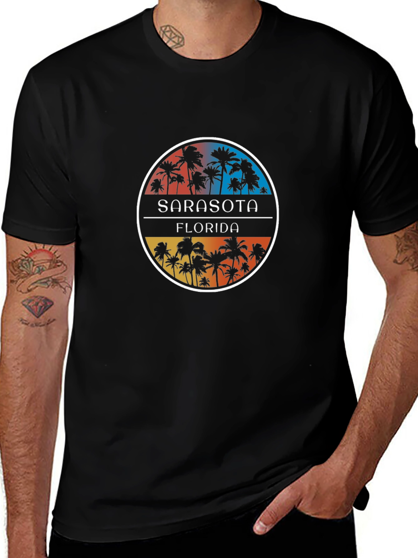 Sarasota Florida Palm Tree Graphic Tee