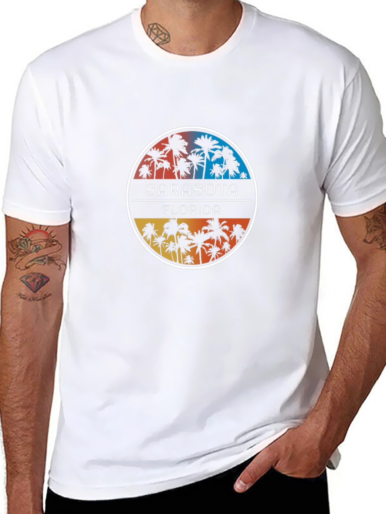 Sarasota Florida Palm Tree Graphic Tee