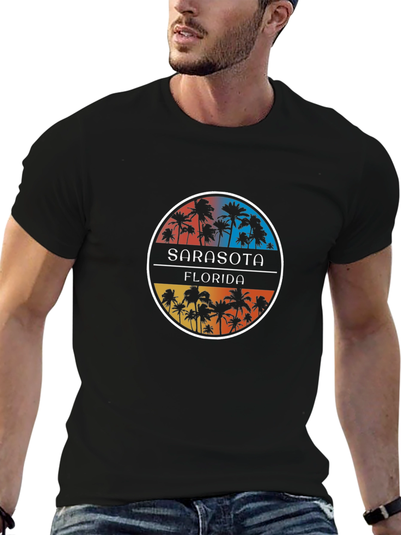 Sarasota Florida Palm Tree Graphic Tee