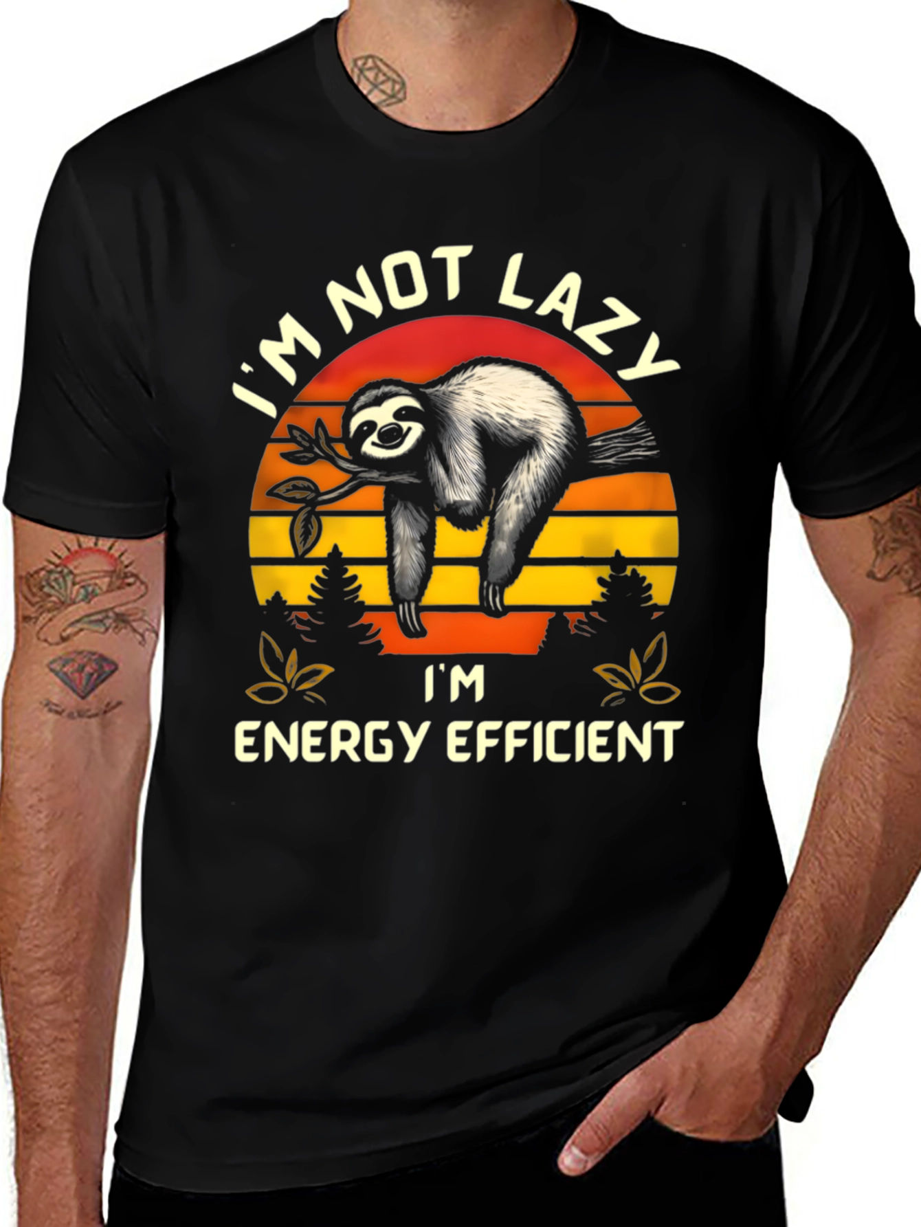 Im Not Lazy Energy Efficient Sloth Graphic T-Shirt