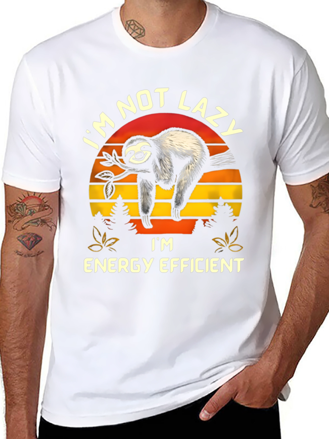 Im Not Lazy Energy Efficient Sloth Graphic T-Shirt