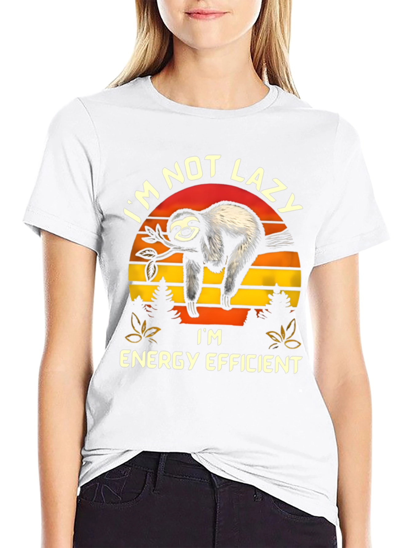 Im Not Lazy Energy Efficient Sloth Graphic T-Shirt
