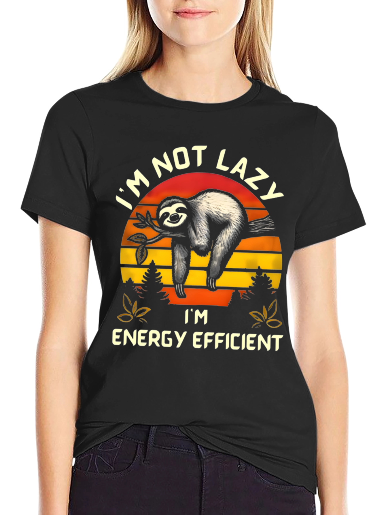 Im Not Lazy Energy Efficient Sloth Graphic T-Shirt