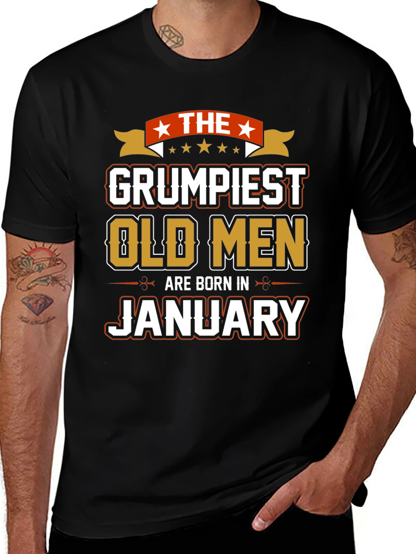 Grumpiest Old Men January Birthday T-Shirt