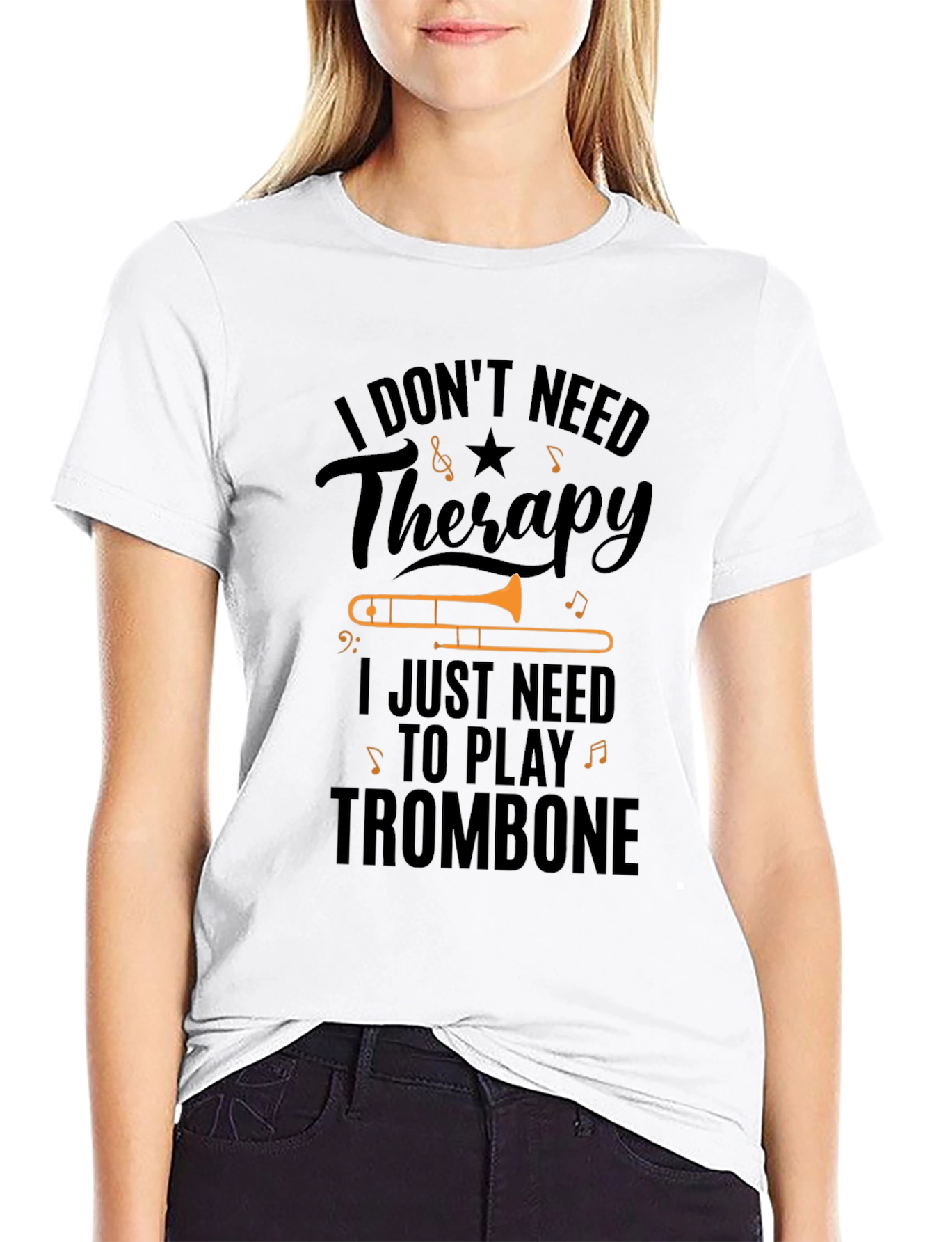 Trombone Therapy T-Shirt Musician Tee