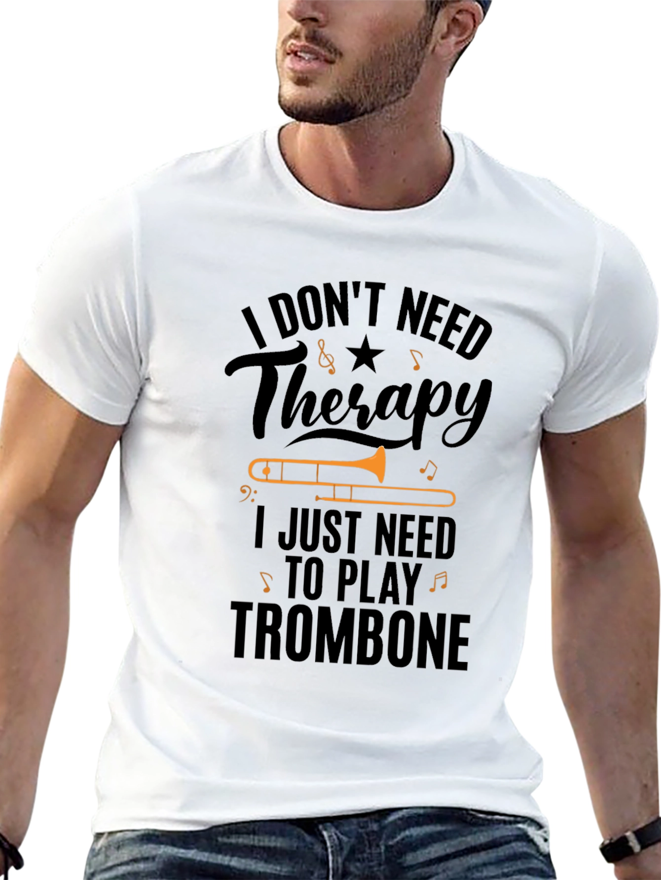 Trombone Therapy T-Shirt Musician Tee