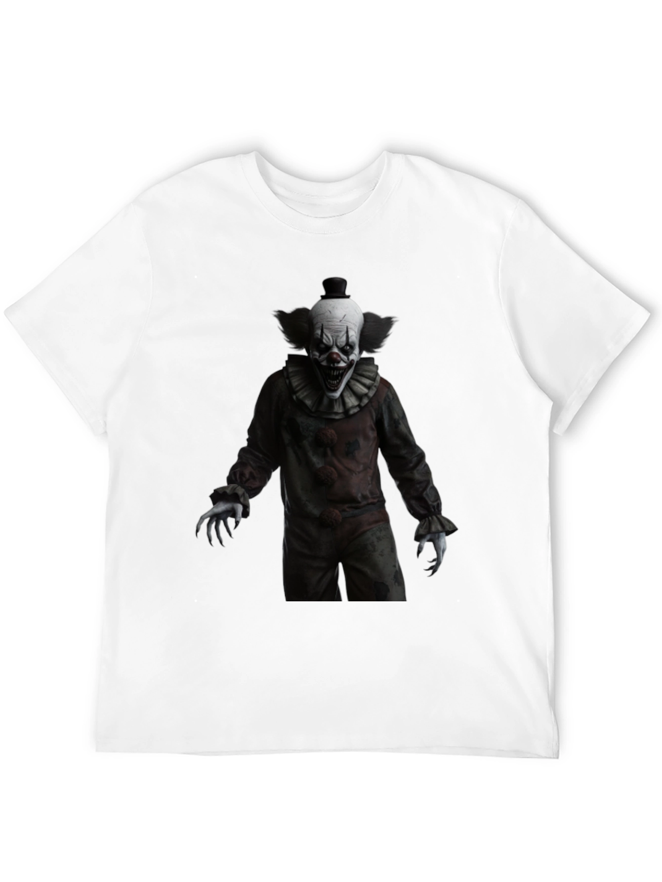 Creepy Clown Graphic Tee - Horror Style