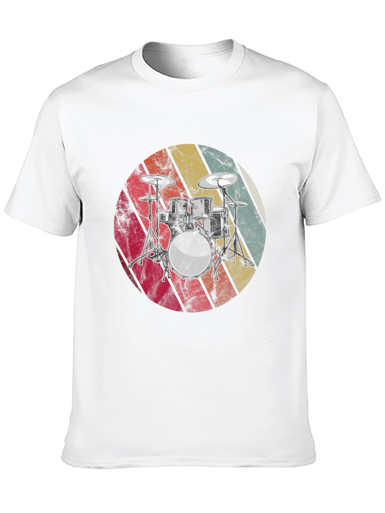 Retro Drum Set T-Shirt - Music Lover Tee