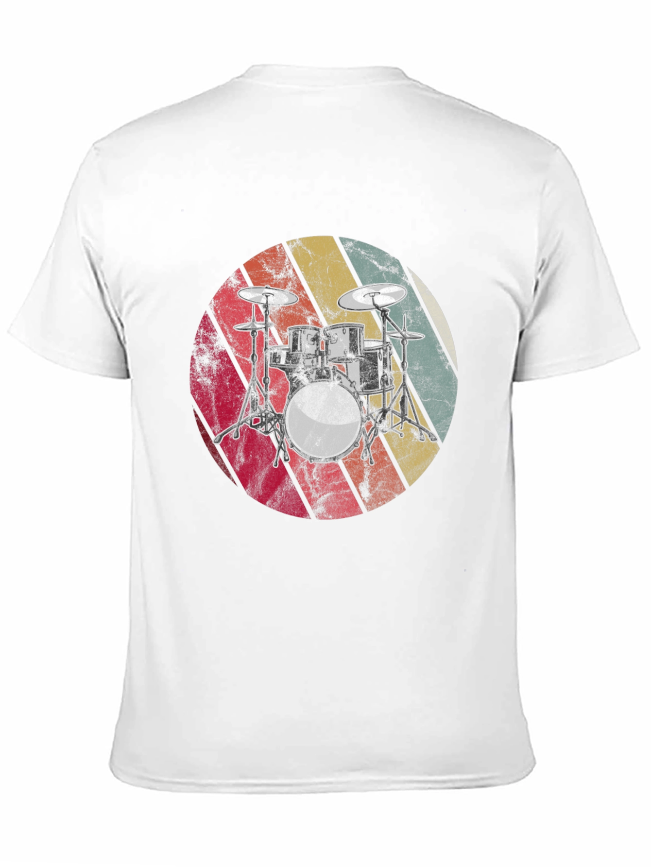 Retro Drum Set T-Shirt - Music Lover Tee
