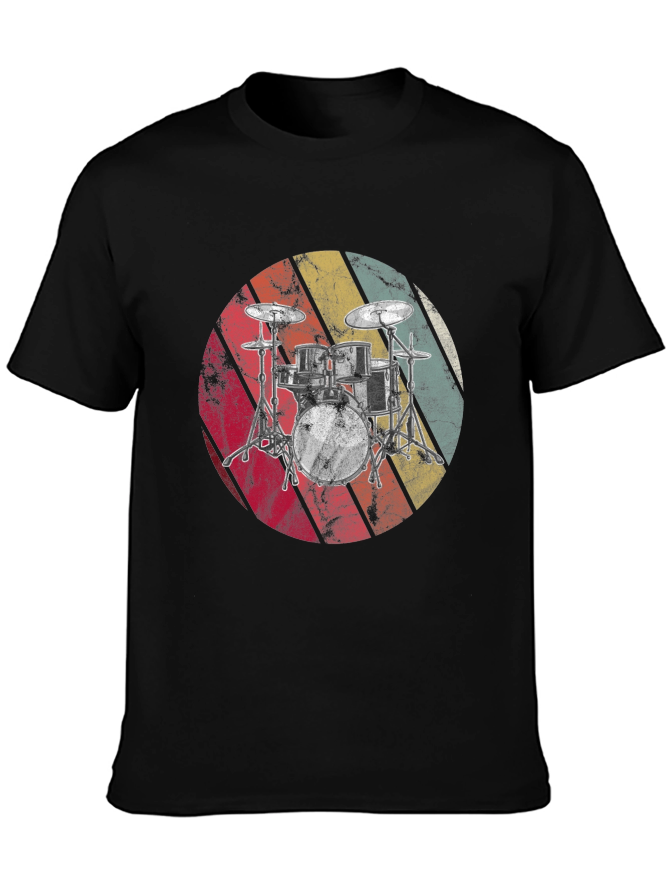 Retro Drum Set T-Shirt - Music Lover Tee