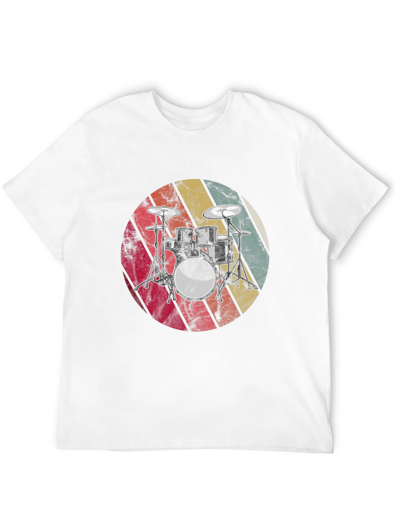 Retro Drum Set T-Shirt - Music Lover Tee