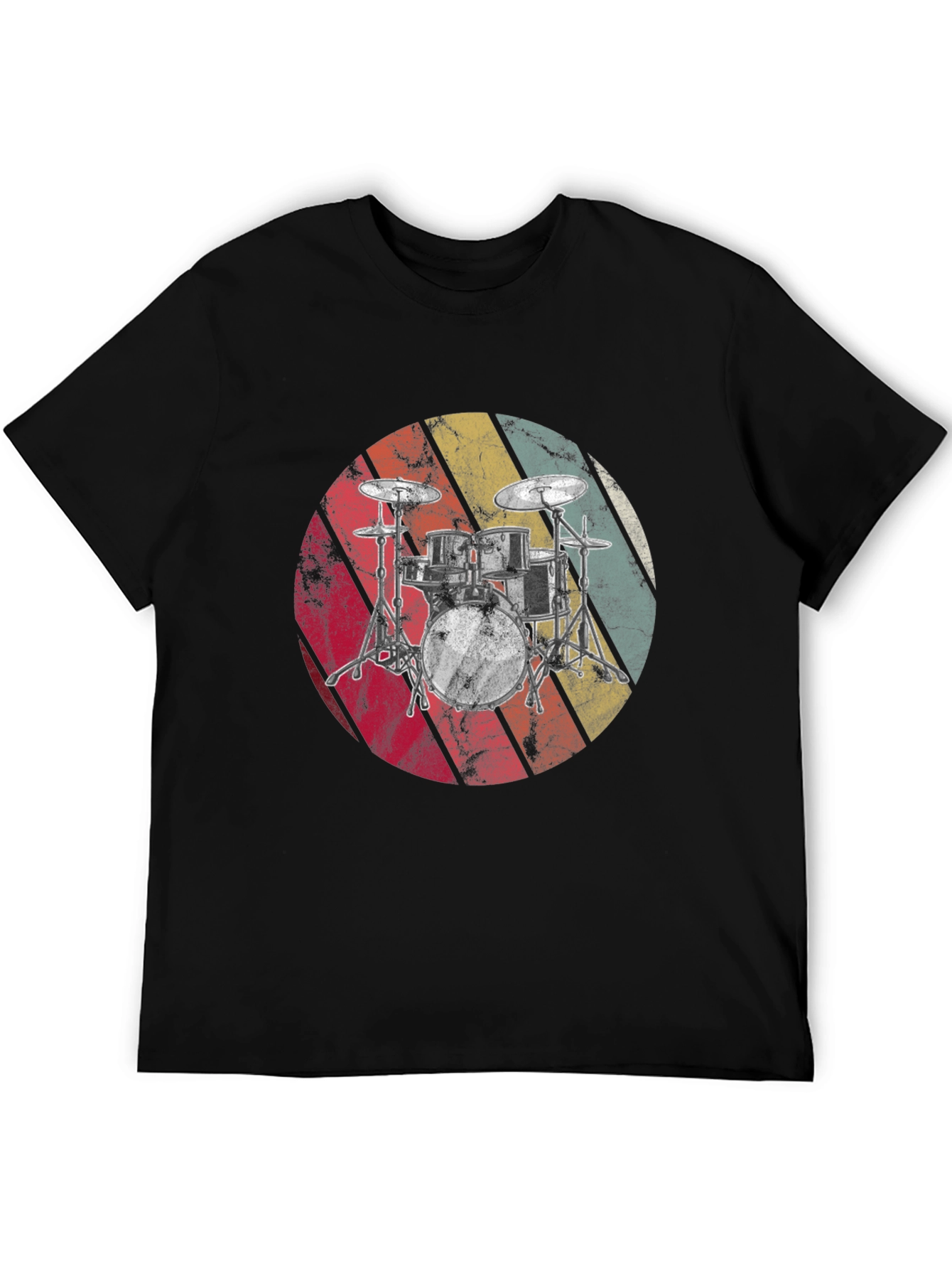 Retro Drum Set T-Shirt - Music Lover Tee
