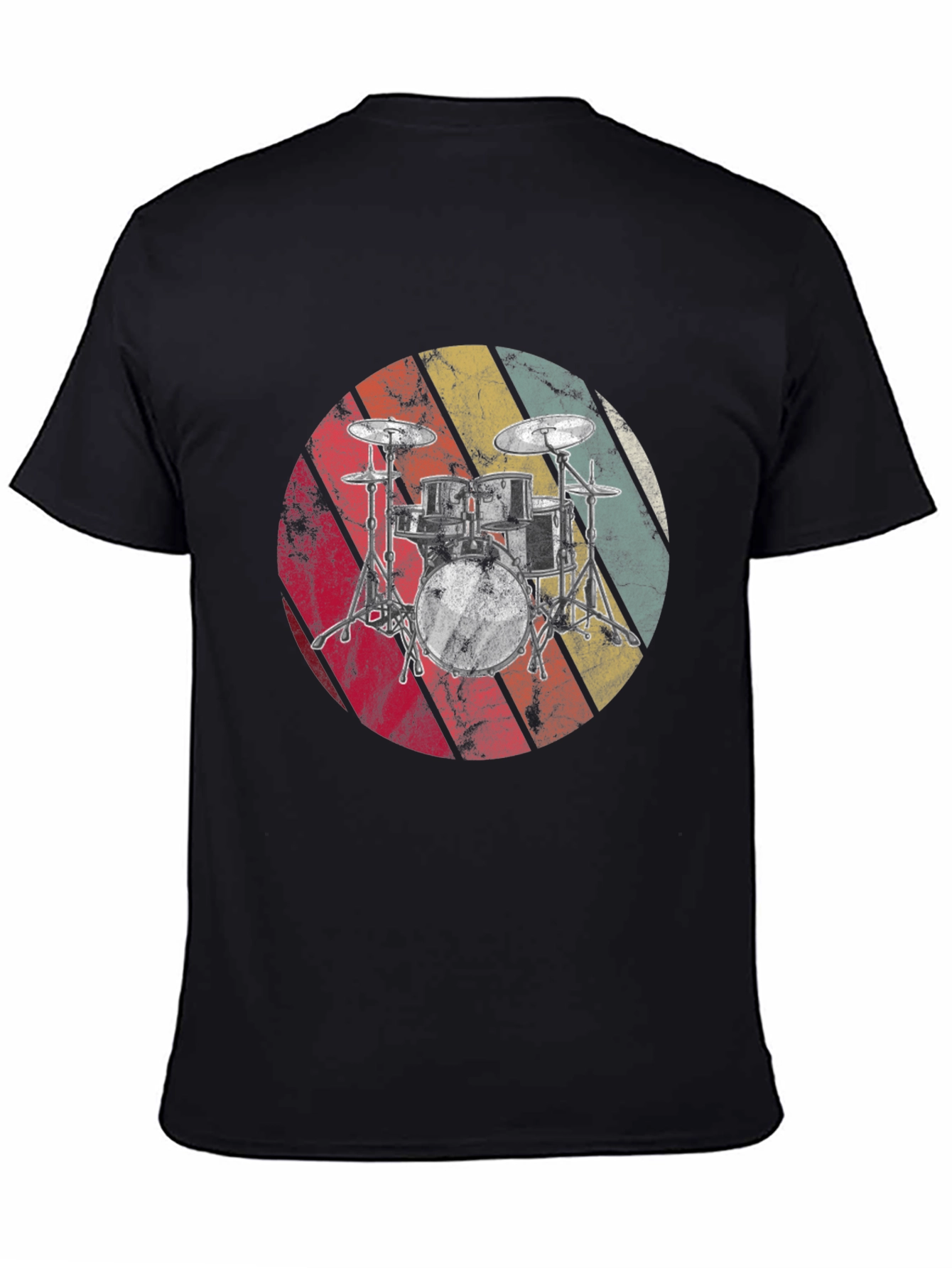 Retro Drum Set T-Shirt - Music Lover Tee