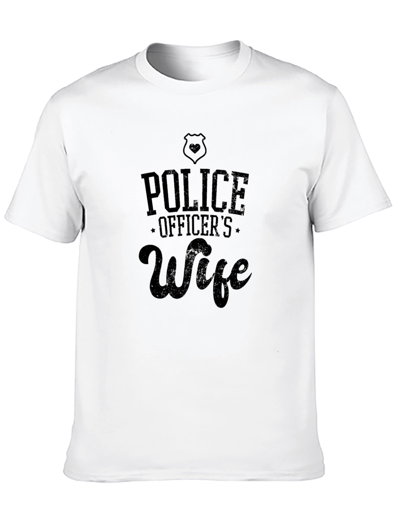 Police Officers Wife Graphic Tee - Black
