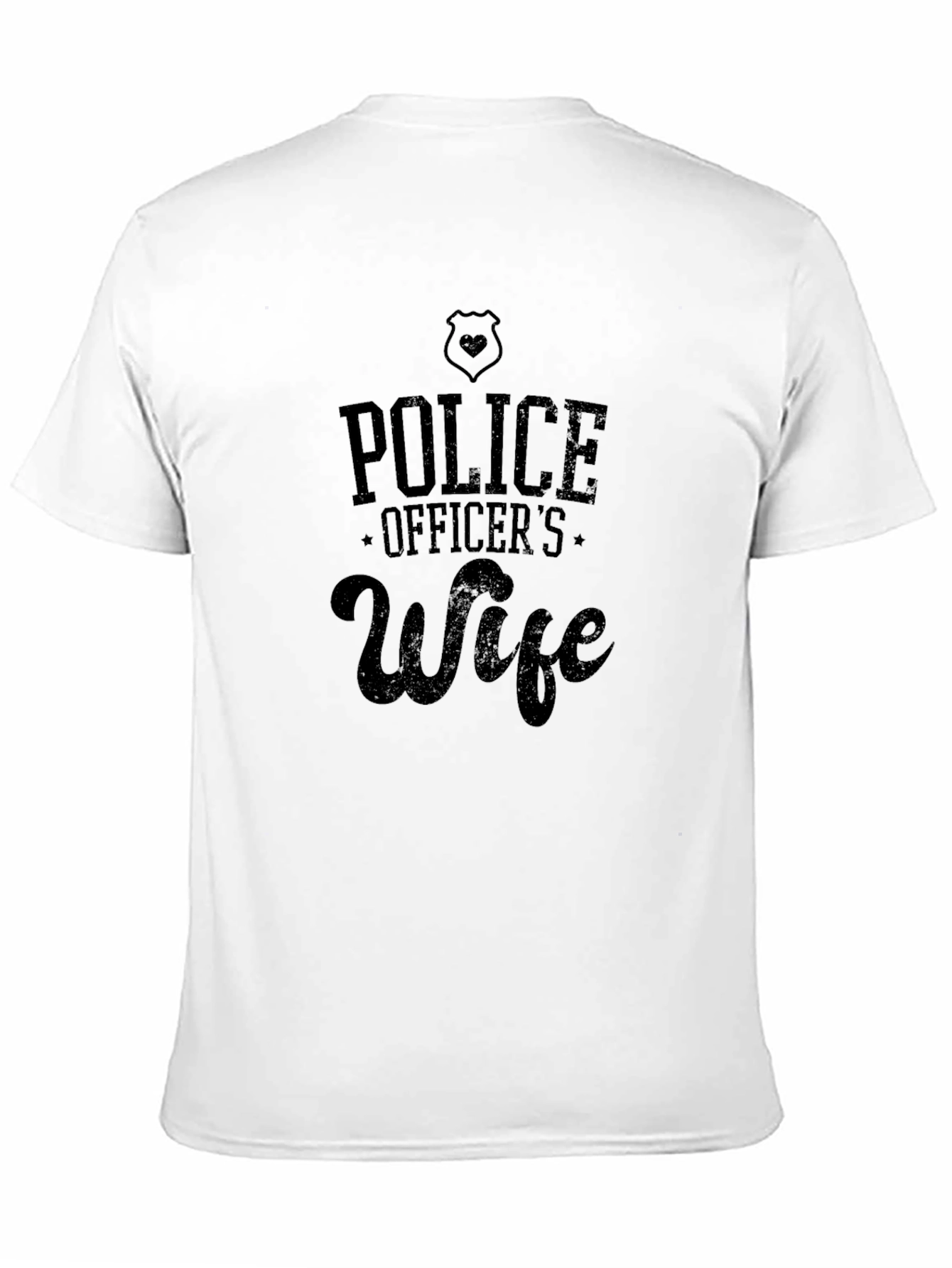 Police Officers Wife Graphic Tee - Black