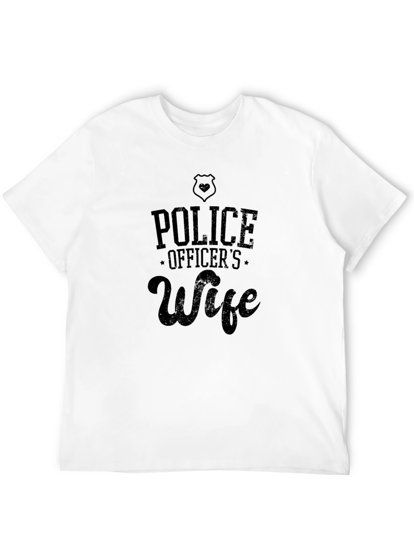Police Officers Wife Graphic Tee - Black