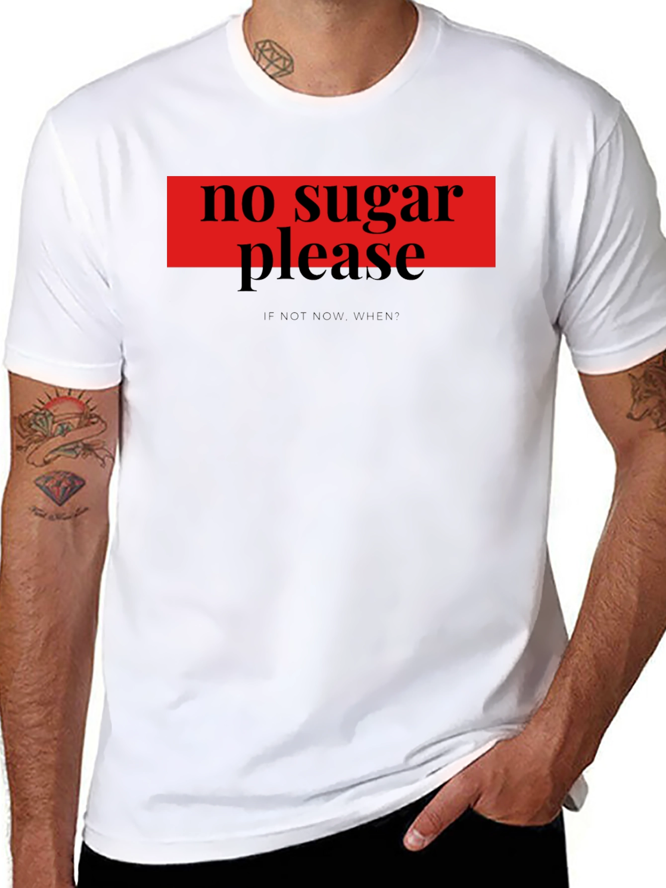 No Sugar Please T-Shirt - Funny Diet Tee