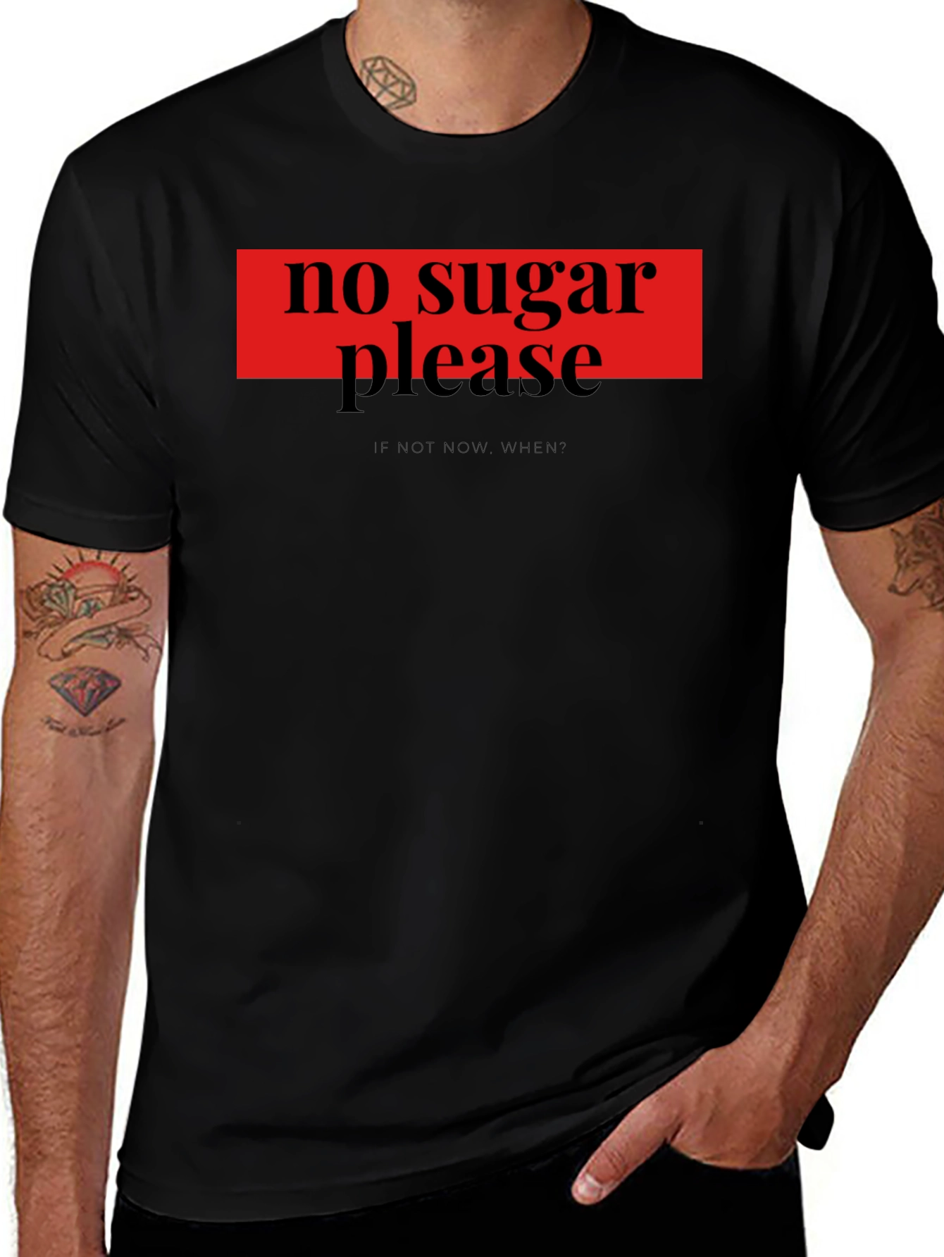 No Sugar Please T-Shirt - Funny Diet Tee