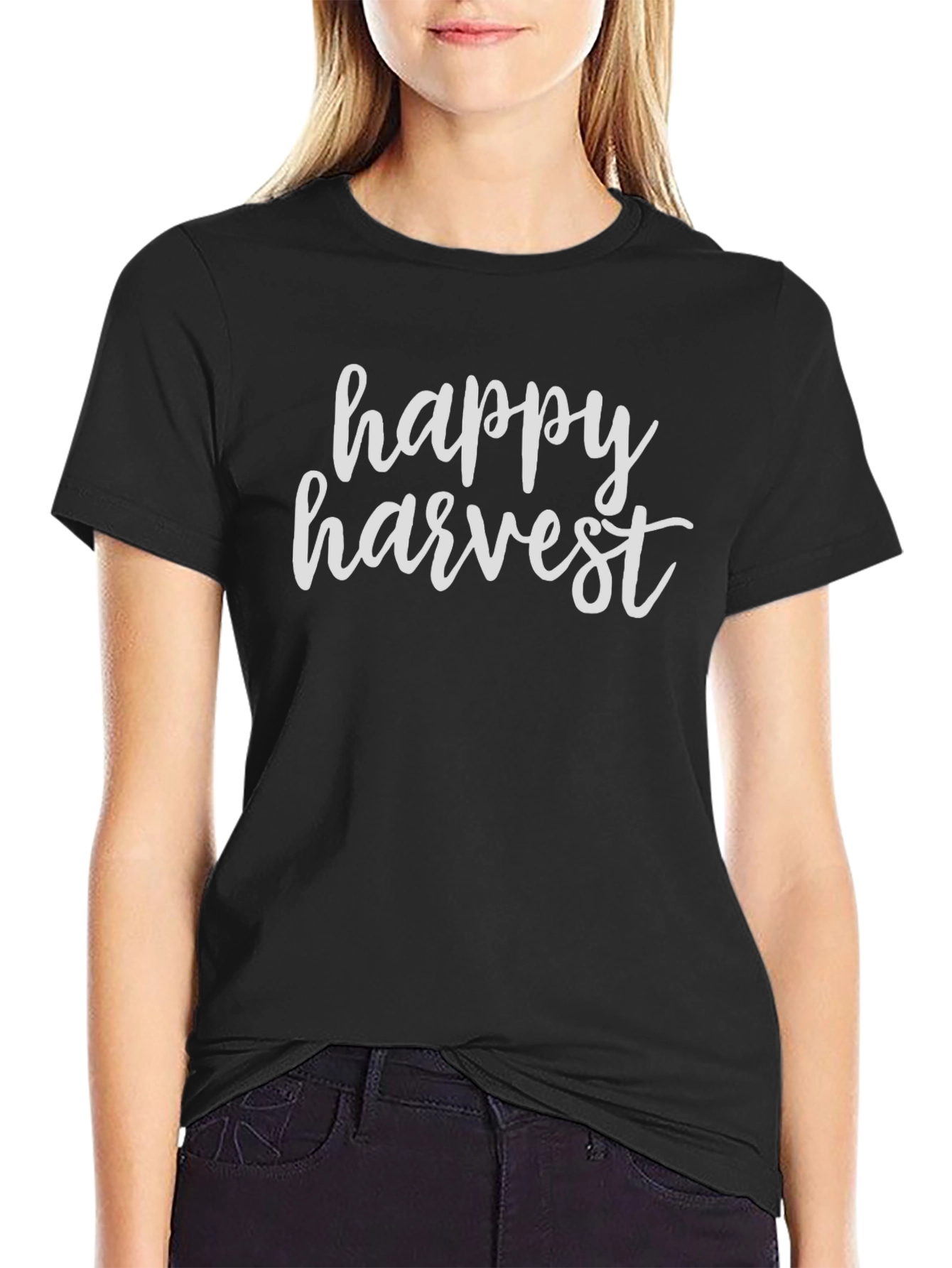 Happy Harvest Graphic Tee - Soft Cotton Blend T-Shirt