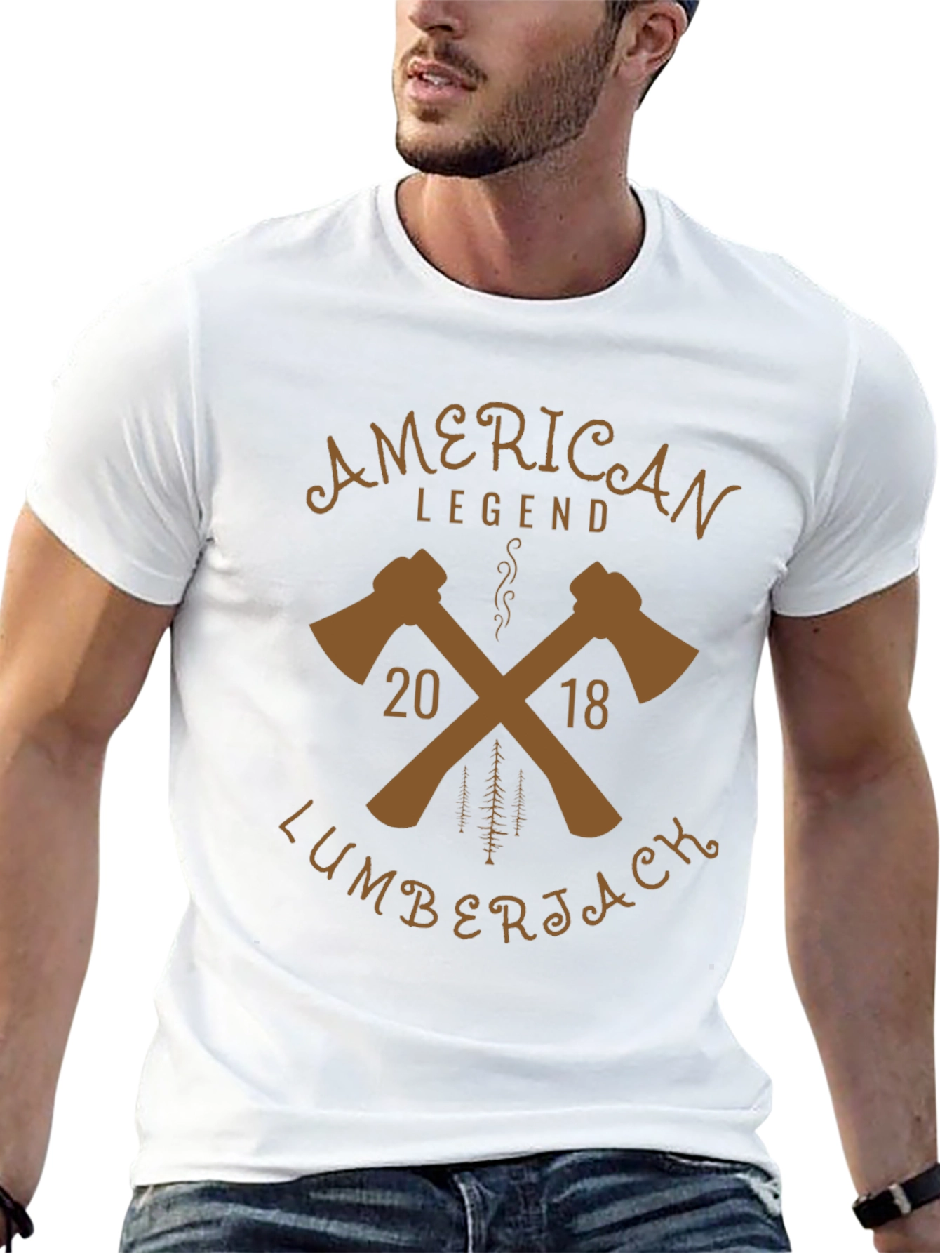 American Legend Lumberjack Graphic Tee - Black