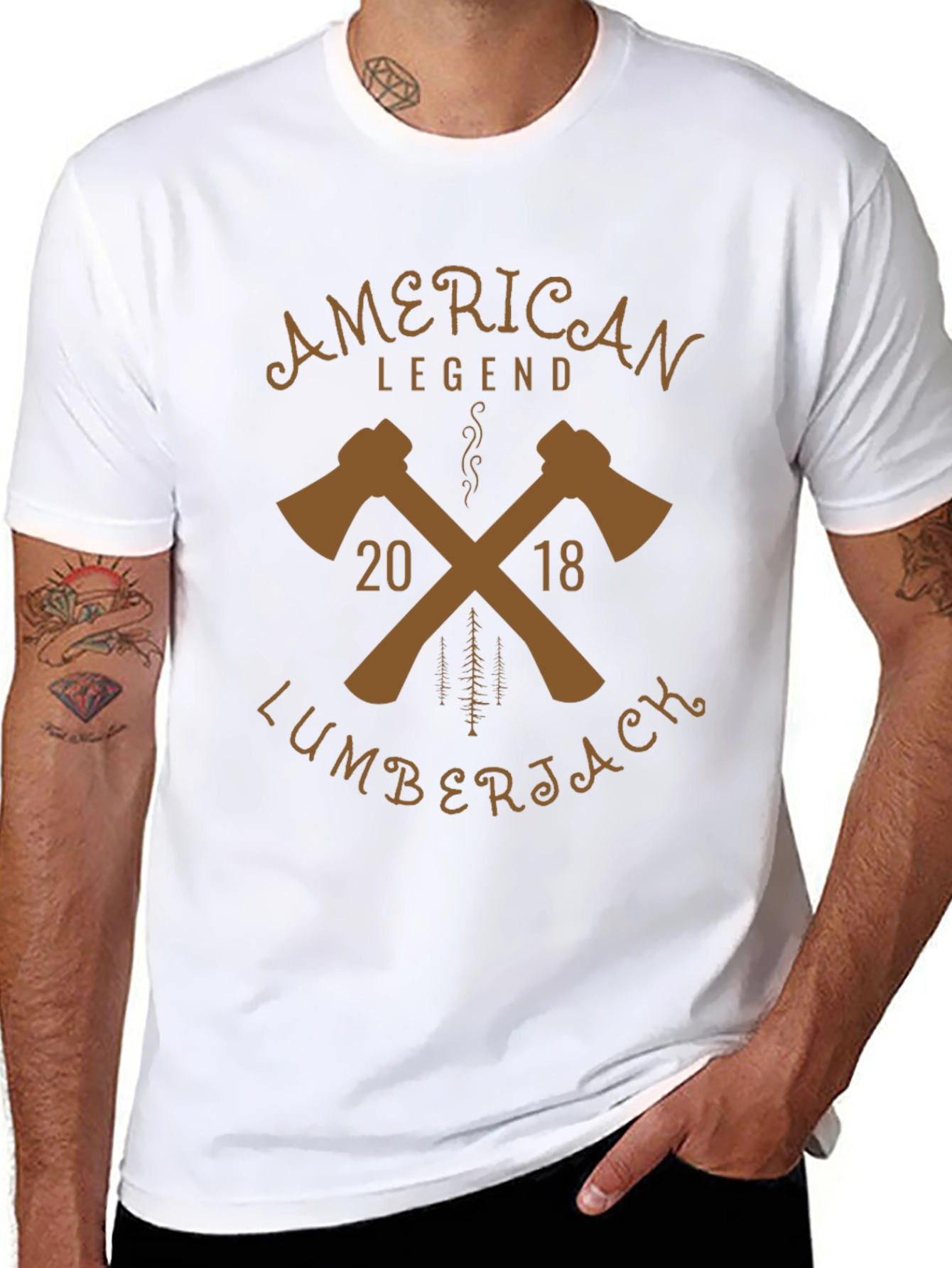American Legend Lumberjack Graphic Tee - Black
