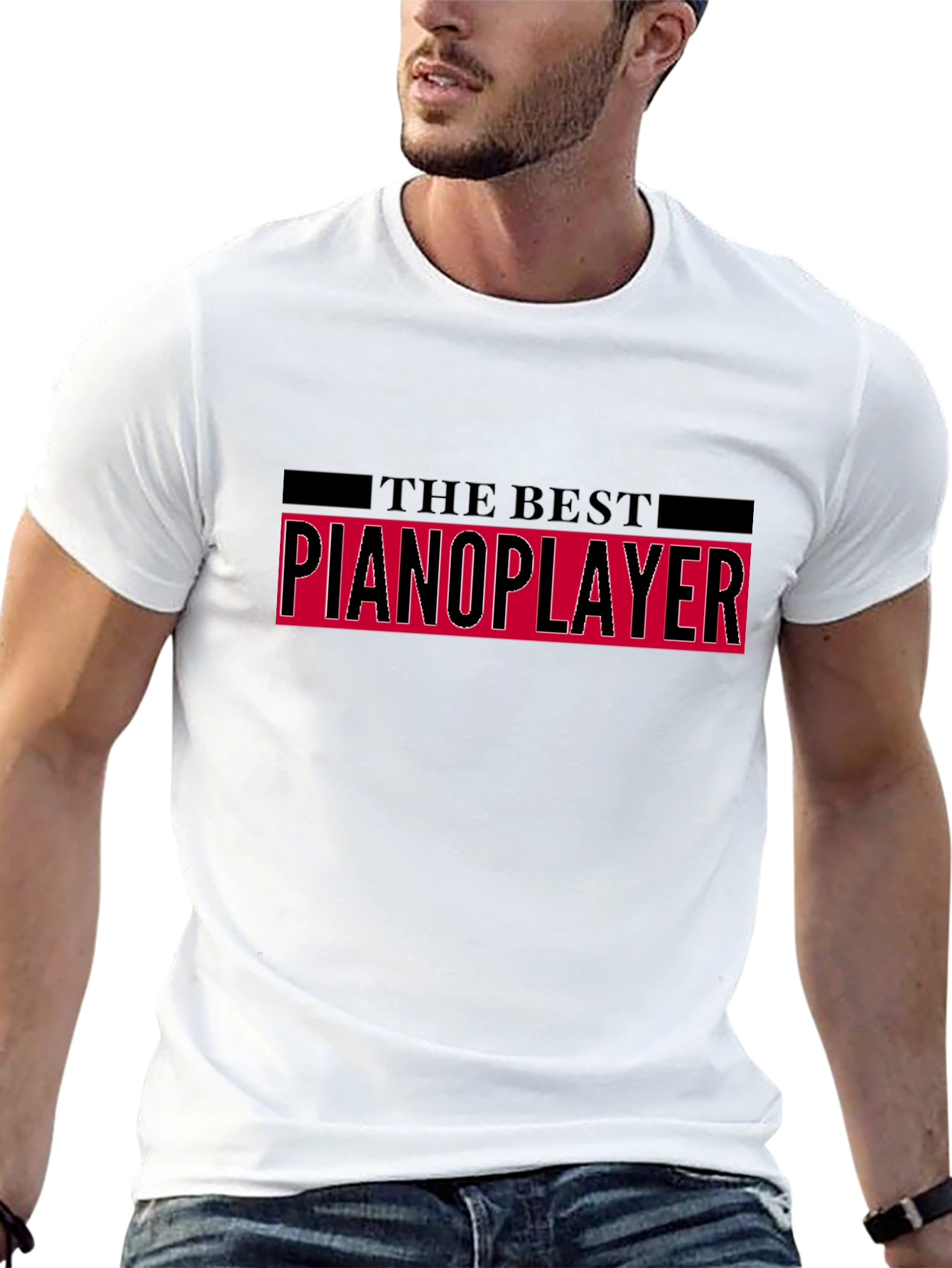 The Best Pianoplayer Black T-Shirt