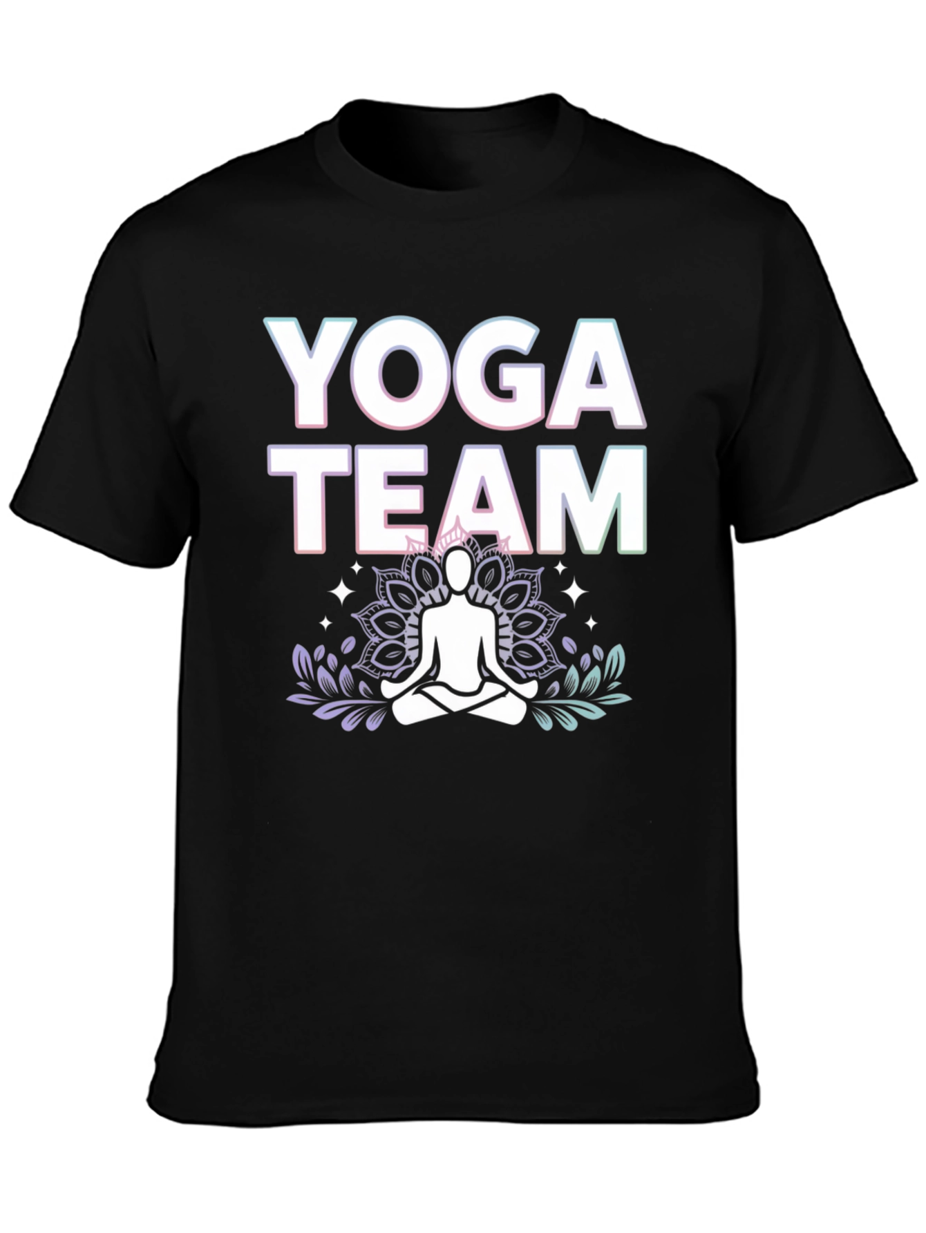 Yoga Team Graphic Tee - Black Cotton Blend