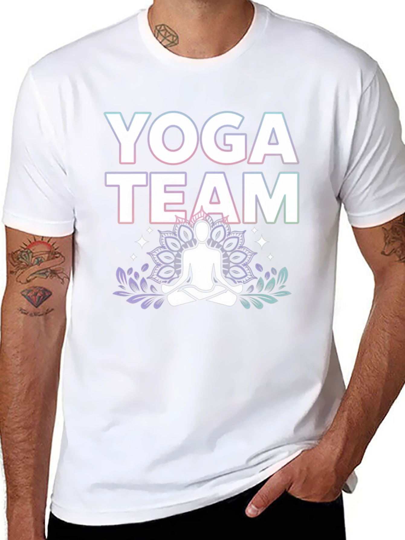 Yoga Team Graphic Tee - Black Cotton Blend