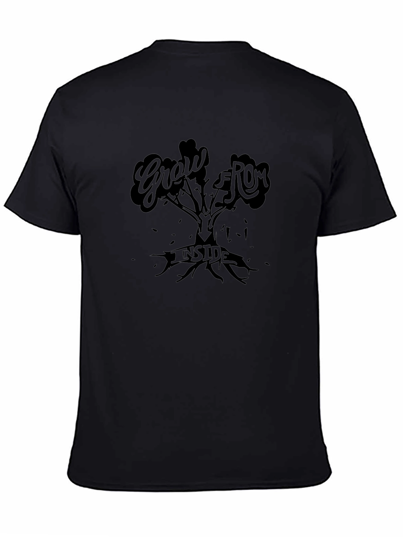 Grow From Inside Tree Graphic Tee - Black