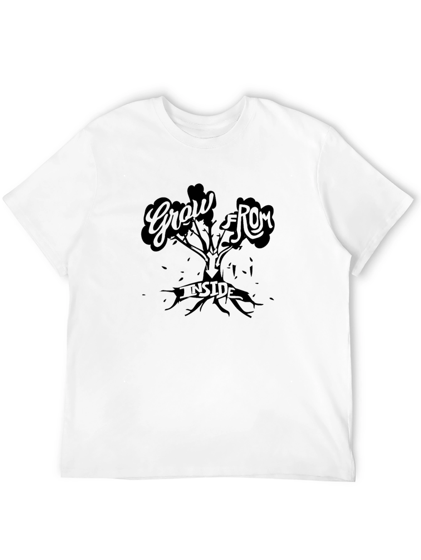 Grow From Inside Tree Graphic Tee - Black