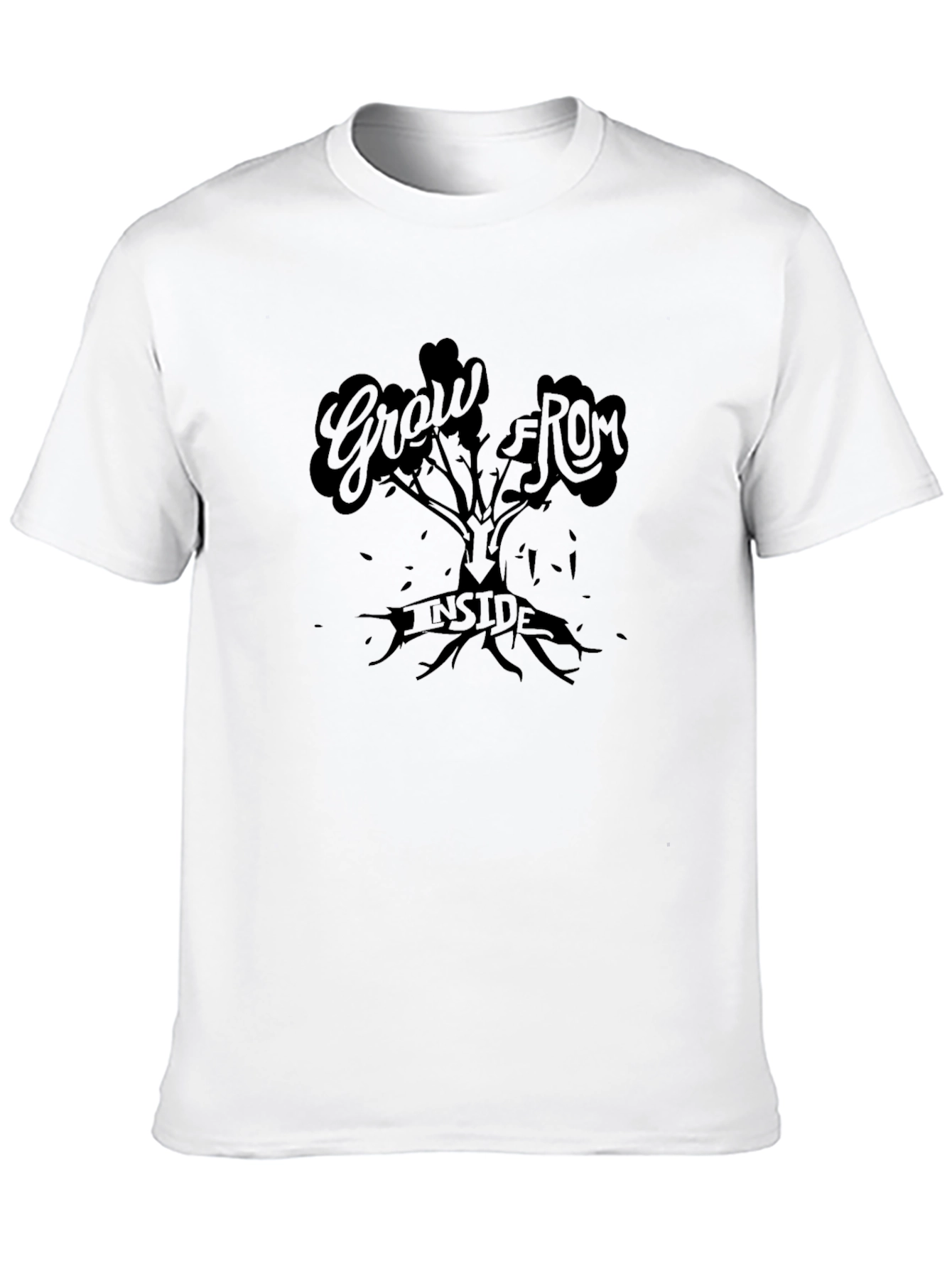 Grow From Inside Tree Graphic Tee - Black