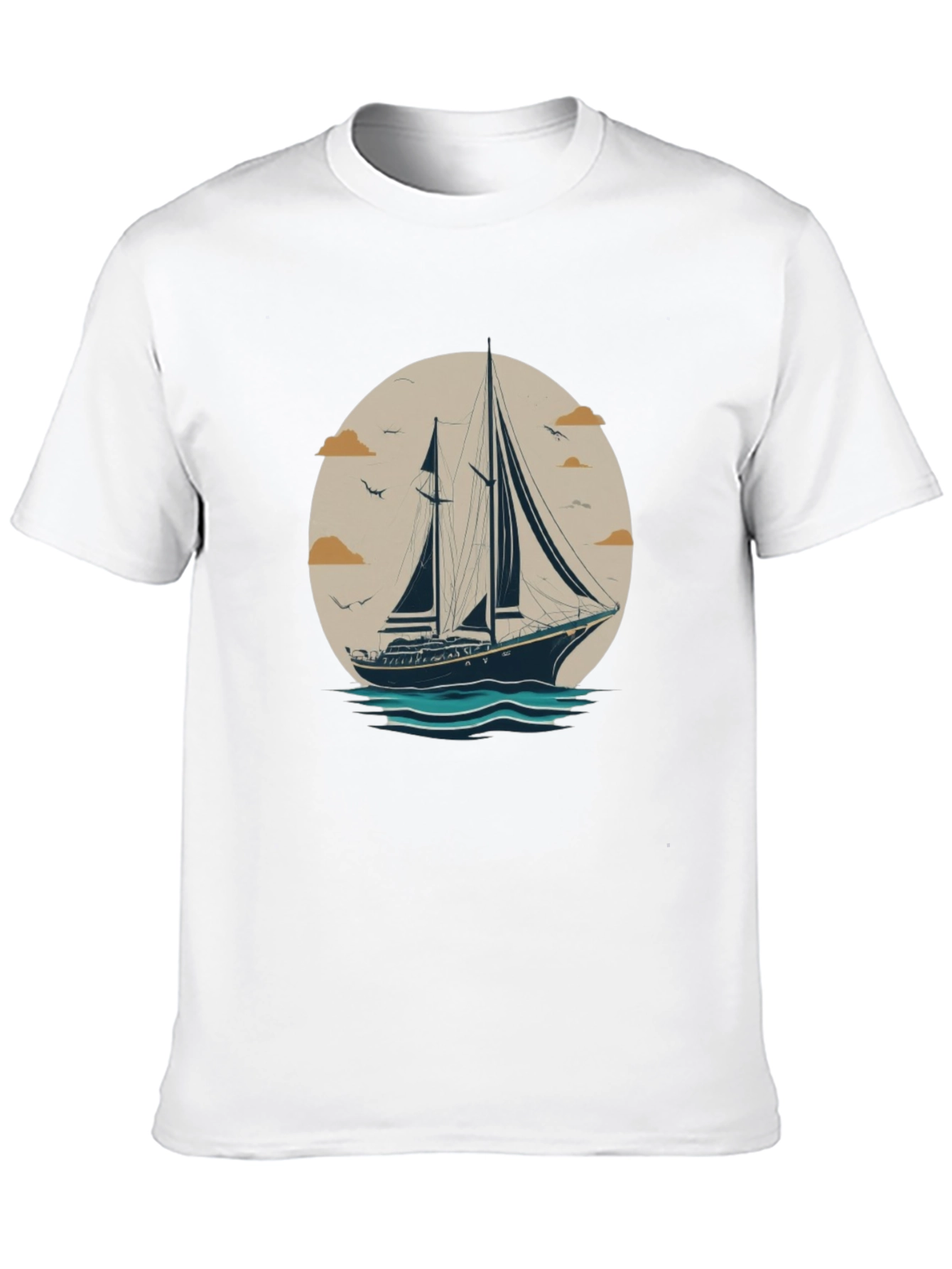Sailboat Graphic T-Shirt - Nautical Design Tee